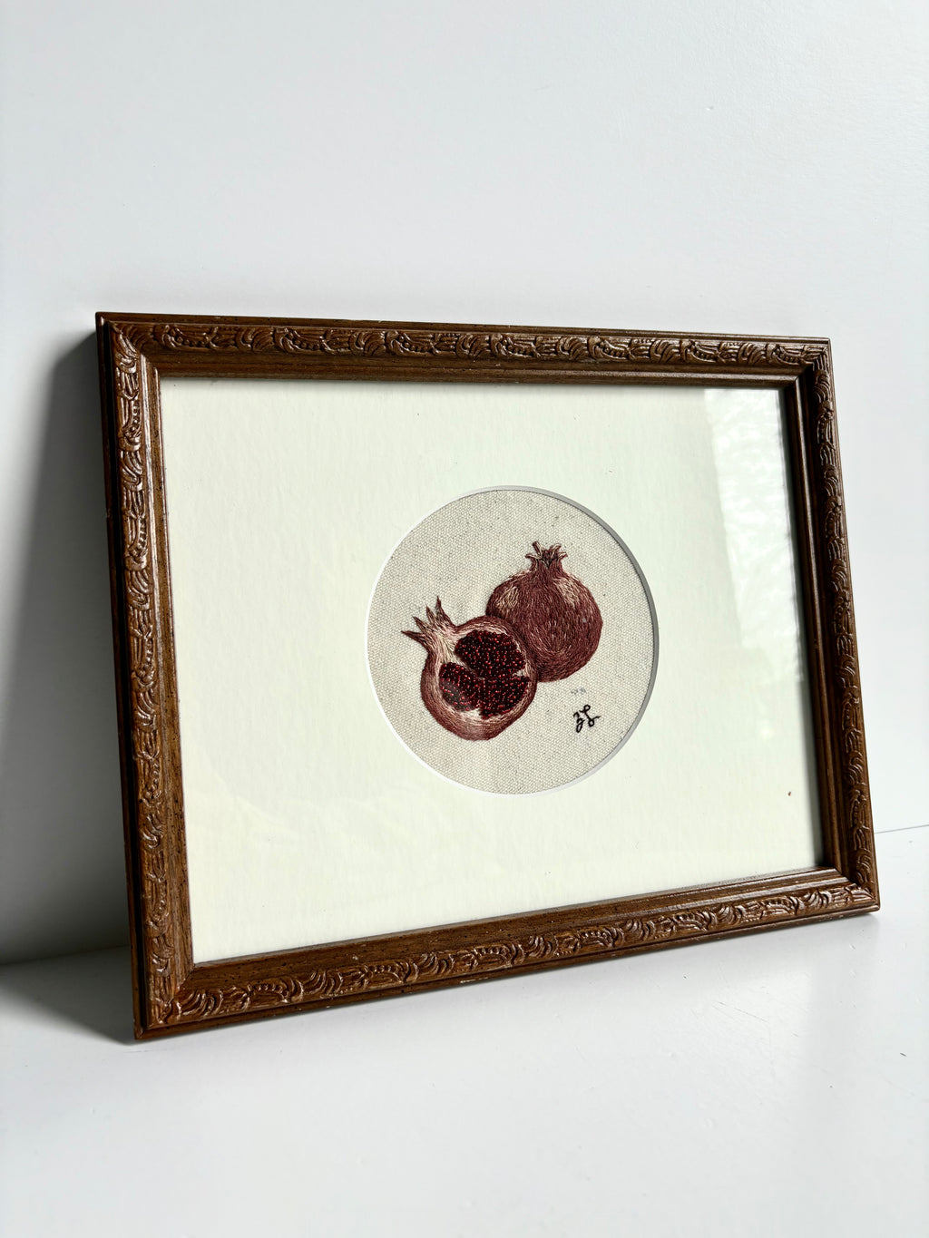 Zoe Luvisi - Framed Pomegranate Embroidery