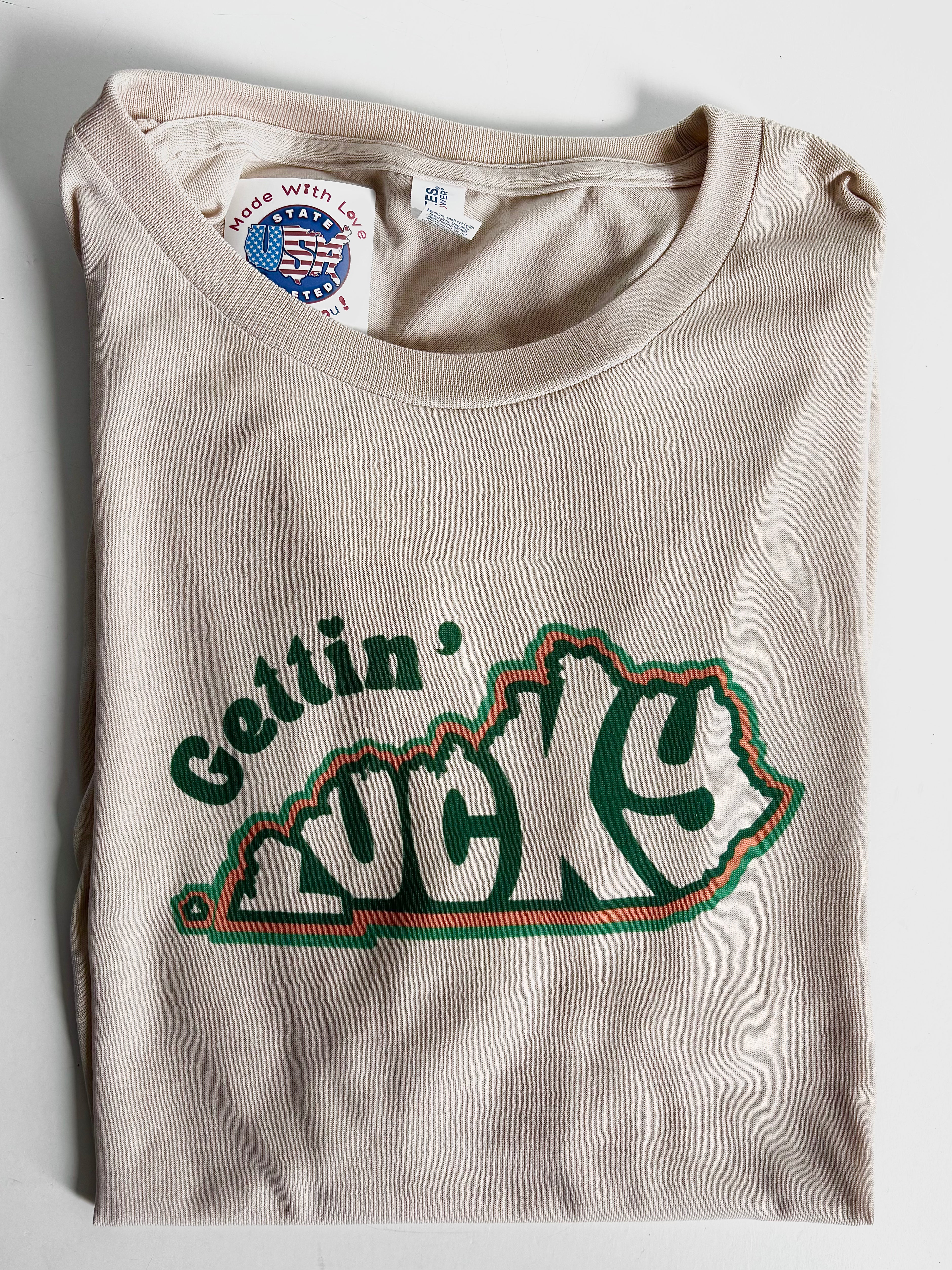 State Crafted - Gettin' "Lucky" in KY Cream Color T-shirt