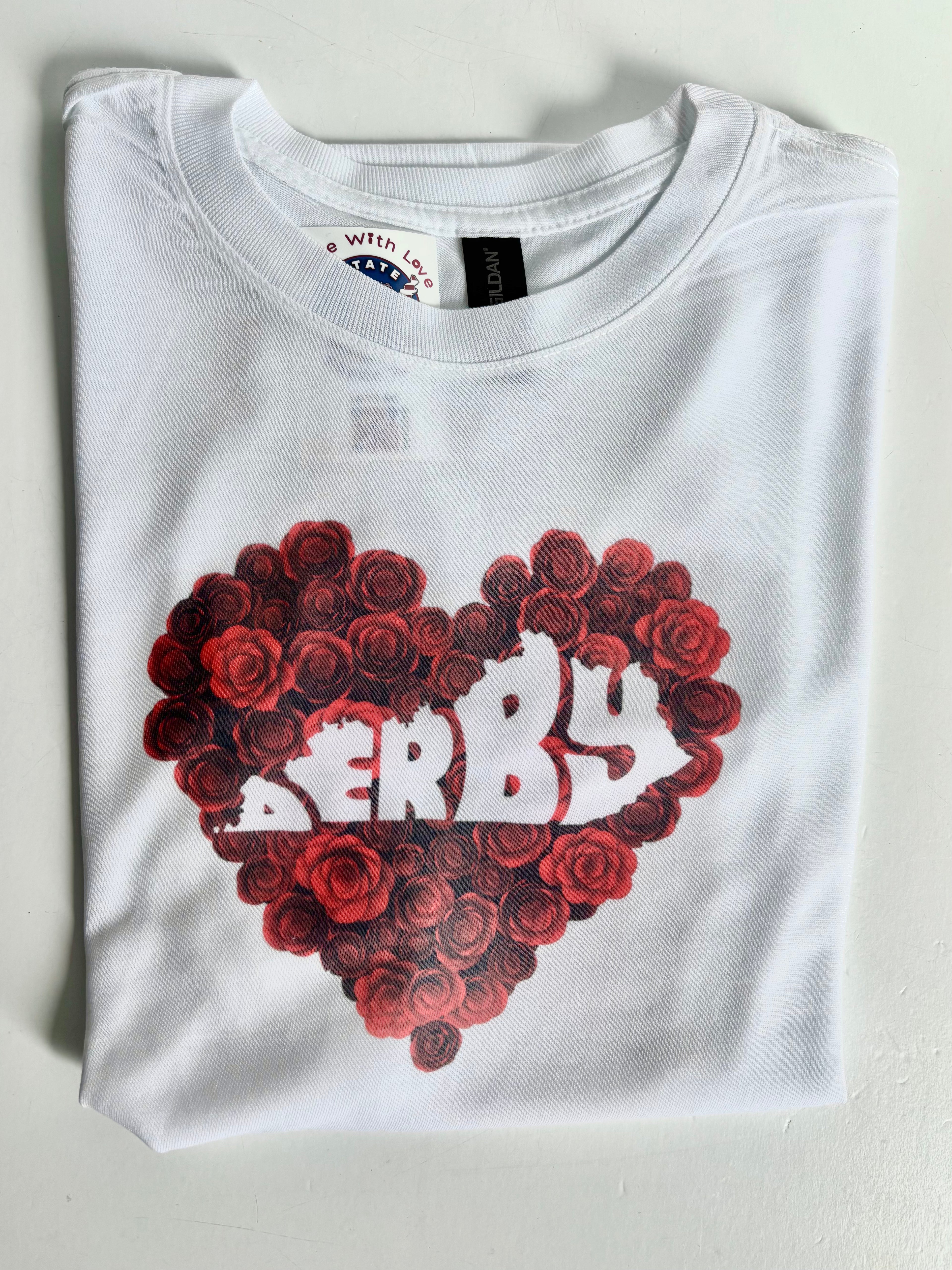 State Crafted - "Derby" Roses White T-shirt