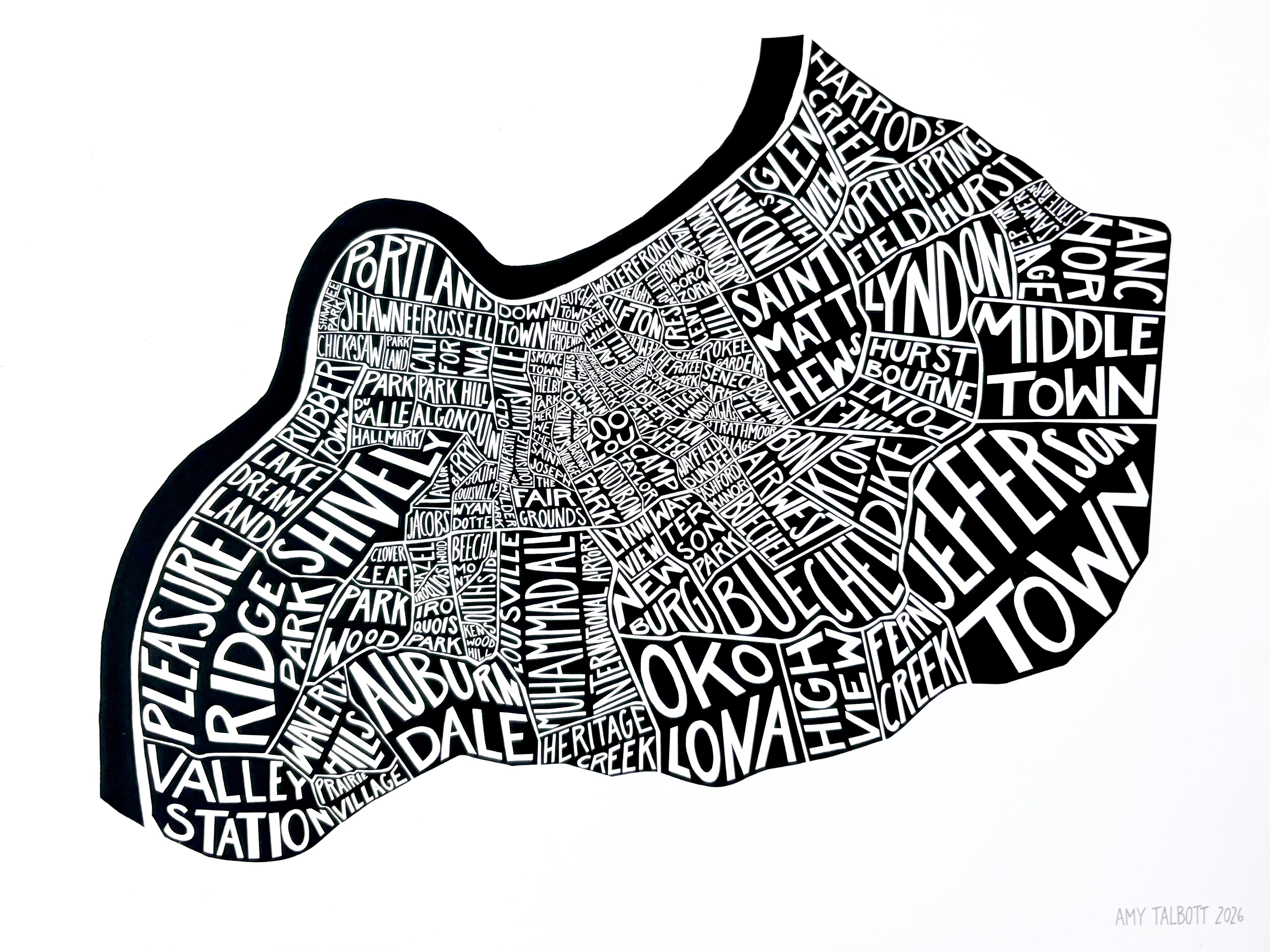Amy Talbott - Louisville Map Prints
