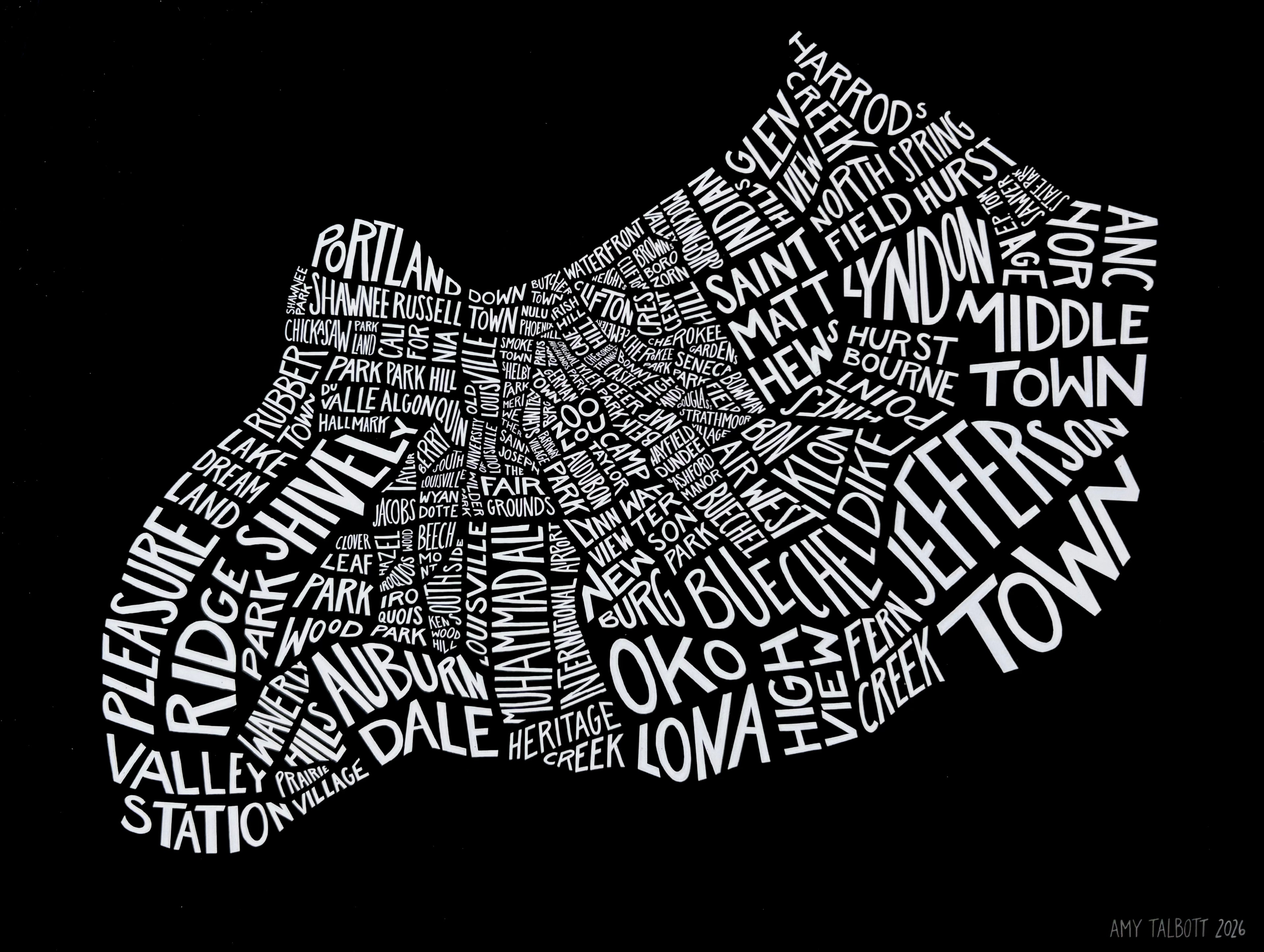 Amy Talbott - Louisville Map Prints