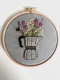 Paige Ream - Moka Pot with Flowers