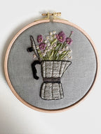 Paige Ream - Moka Pot with Flowers