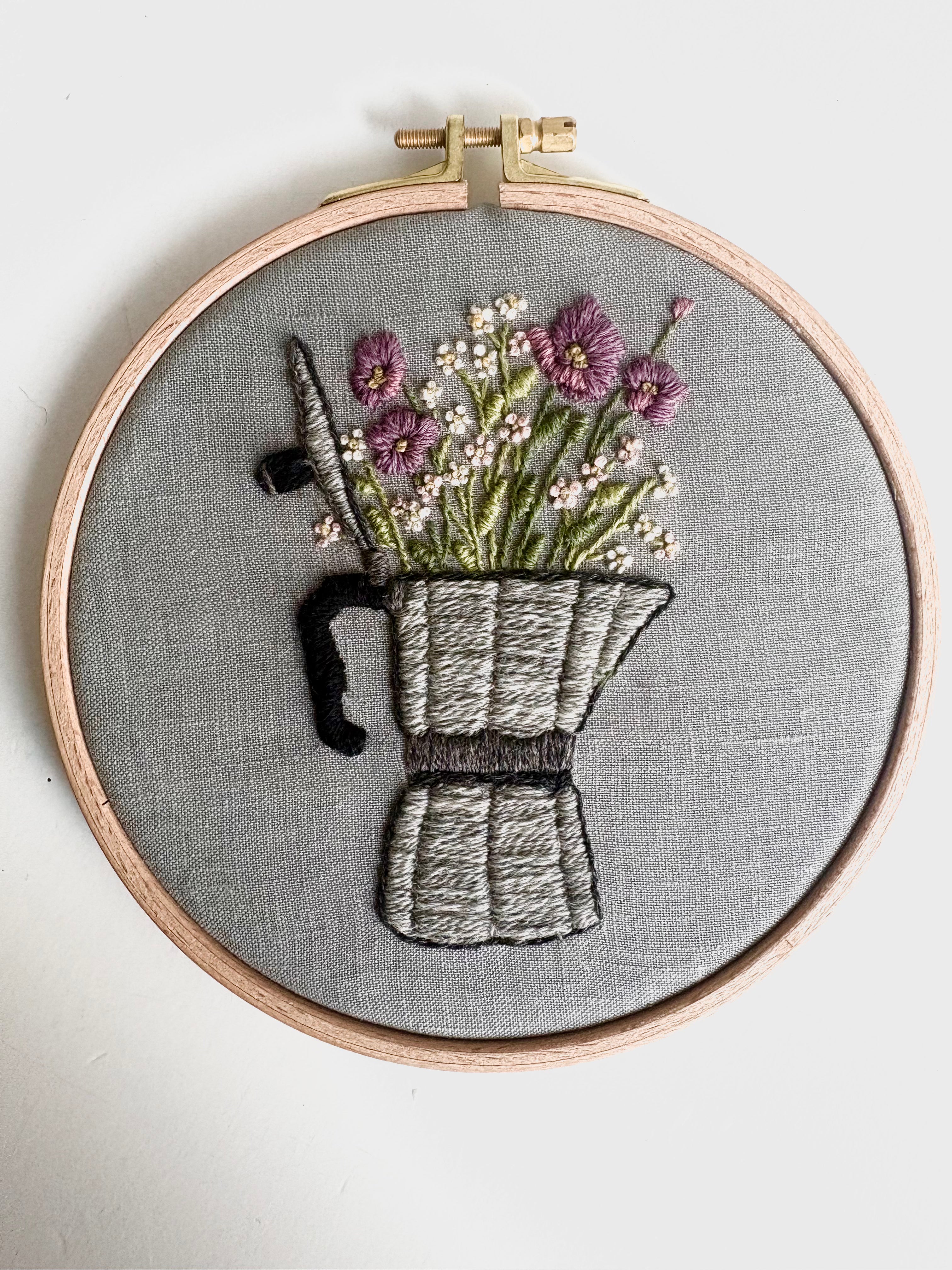 Paige Ream - Moka Pot with Flowers