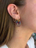 Hunnyhayart - Flower Basket Earrings