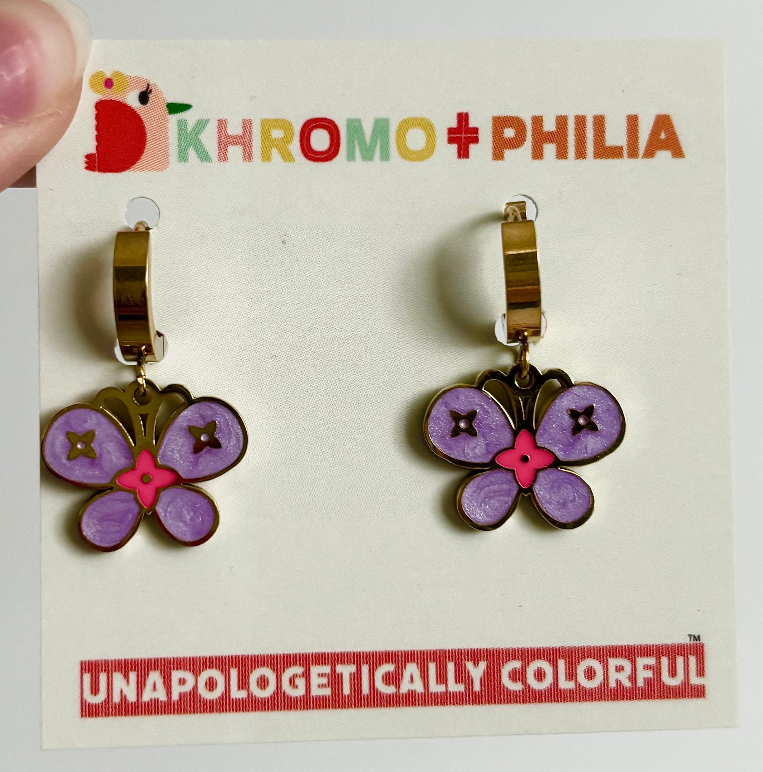 khromo+philia - Floral Huggie Earrings