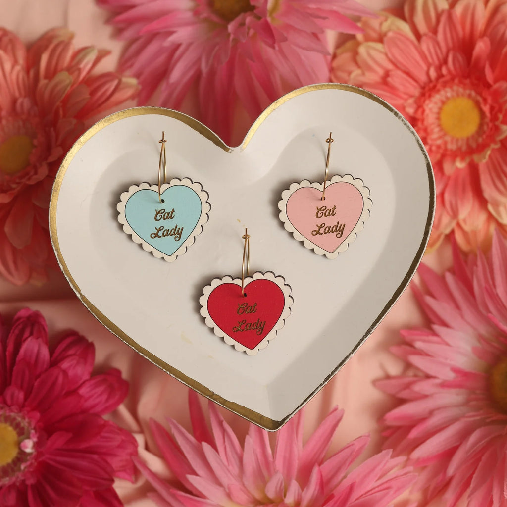 Le Chic Miami - Valentine Heart Hoop Earrings