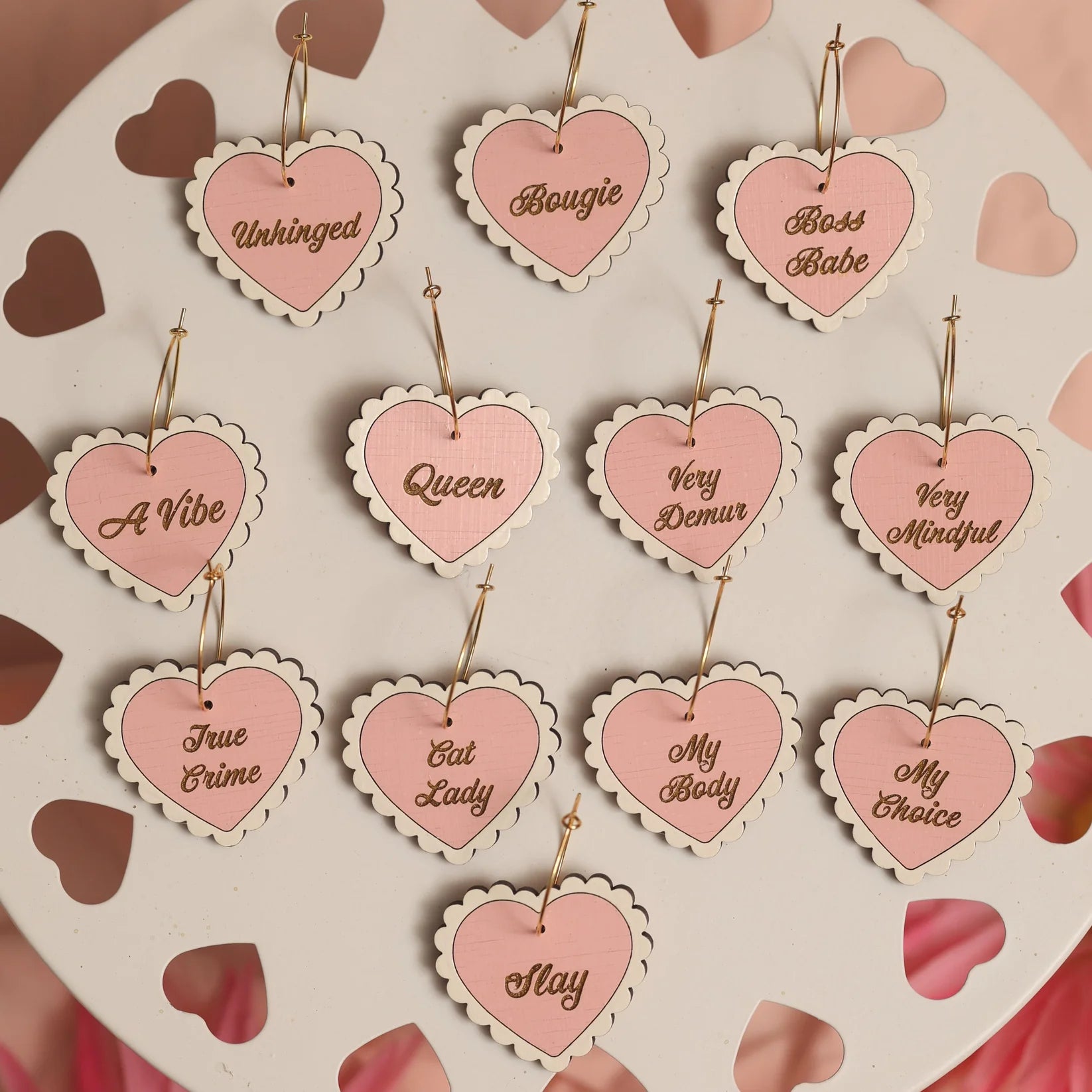 Le Chic Miami - Valentine Heart Hoop Earrings