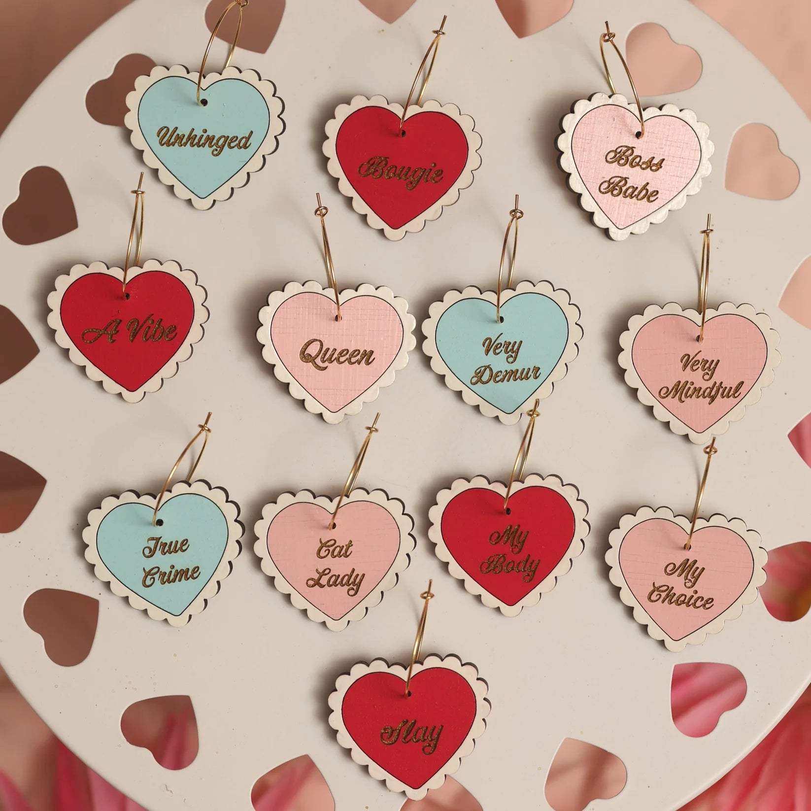 Le Chic Miami - Valentine Heart Hoop Earrings