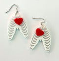 Awesome by Jenna - Heart + Ribs Earrings