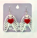 Awesome by Jenna - Heart + Ribs Earrings