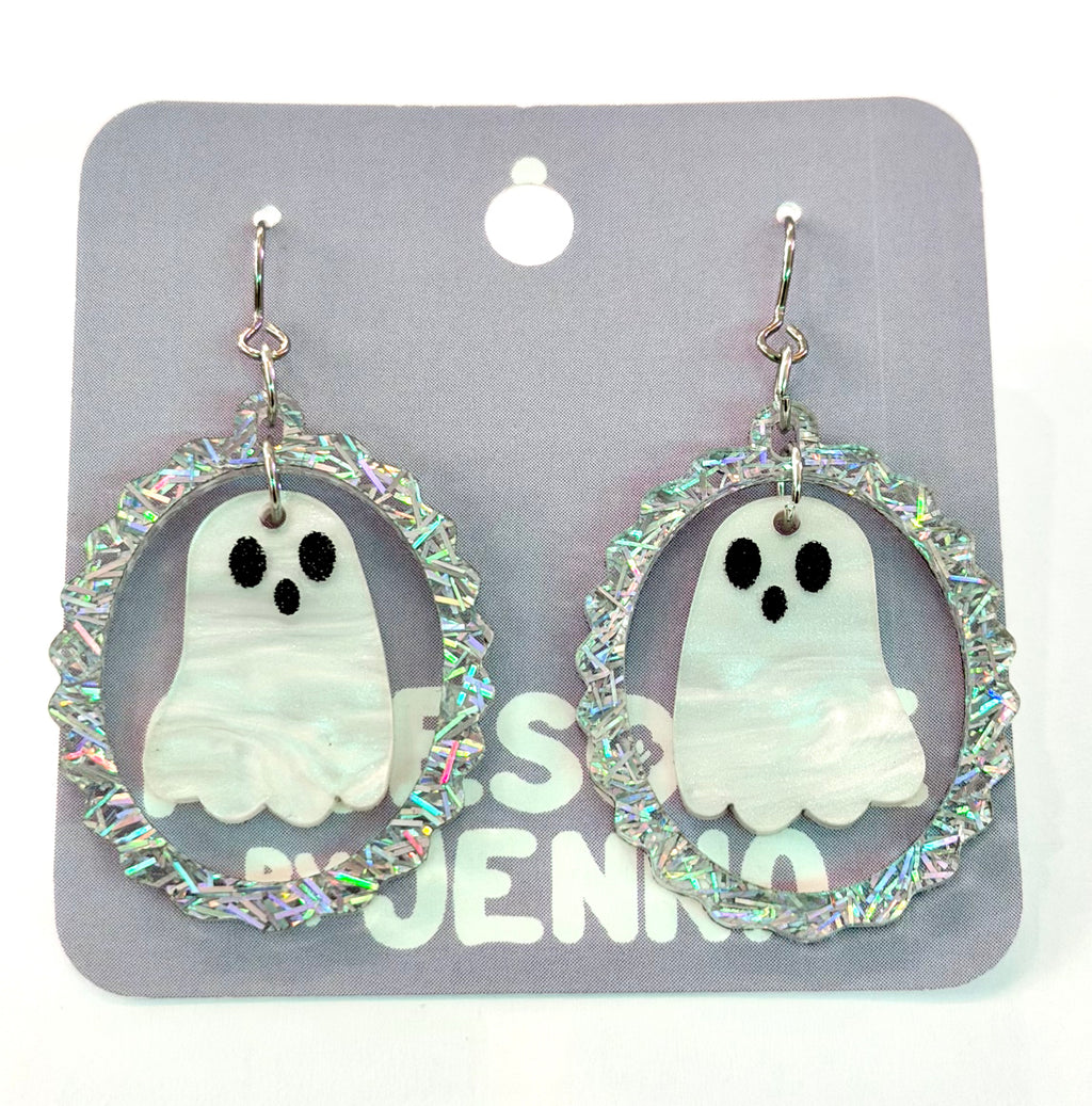 Awesome by Jenna - Ghost Frame Earrings