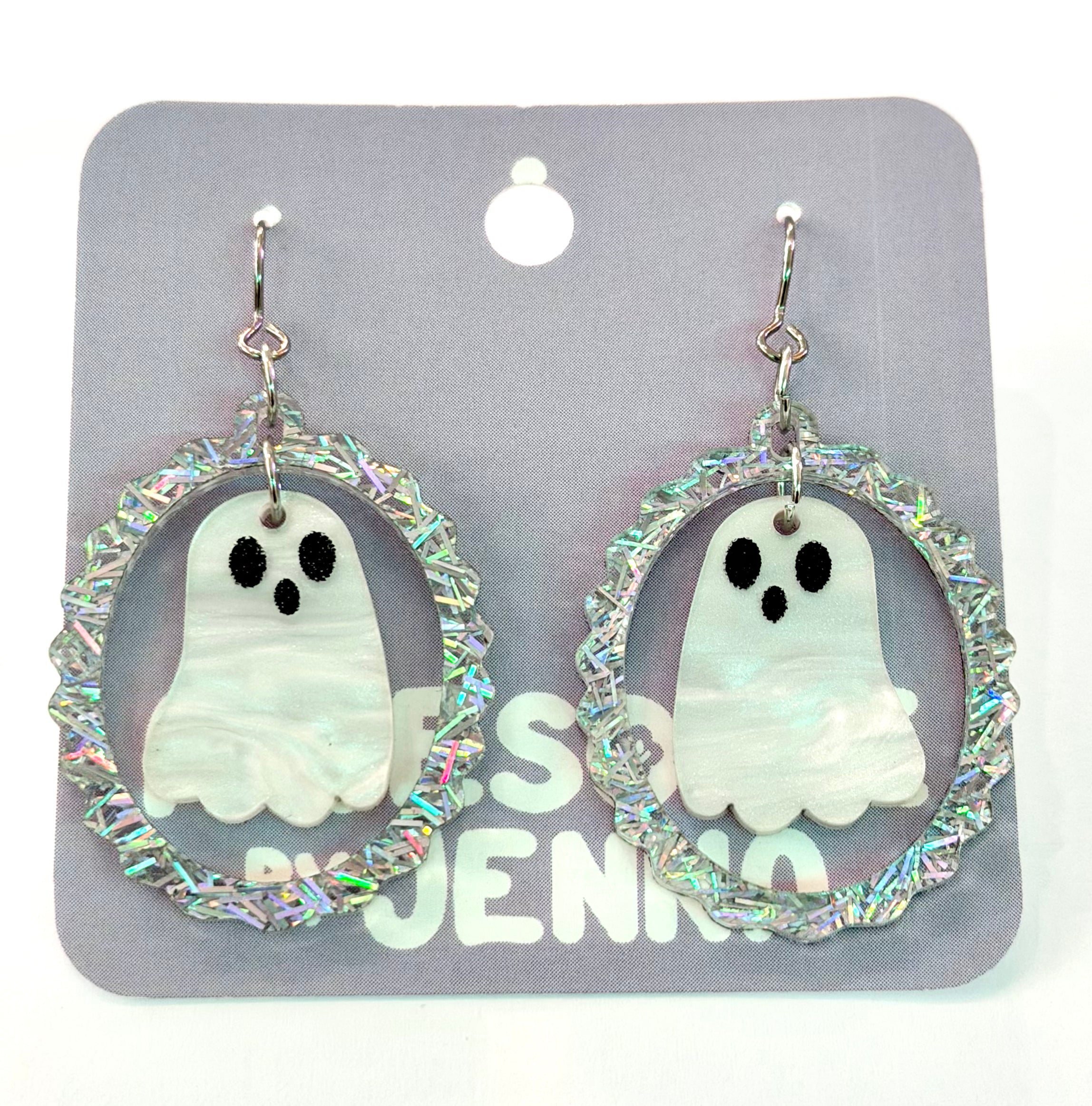 Awesome by Jenna - Ghost Frame Earrings