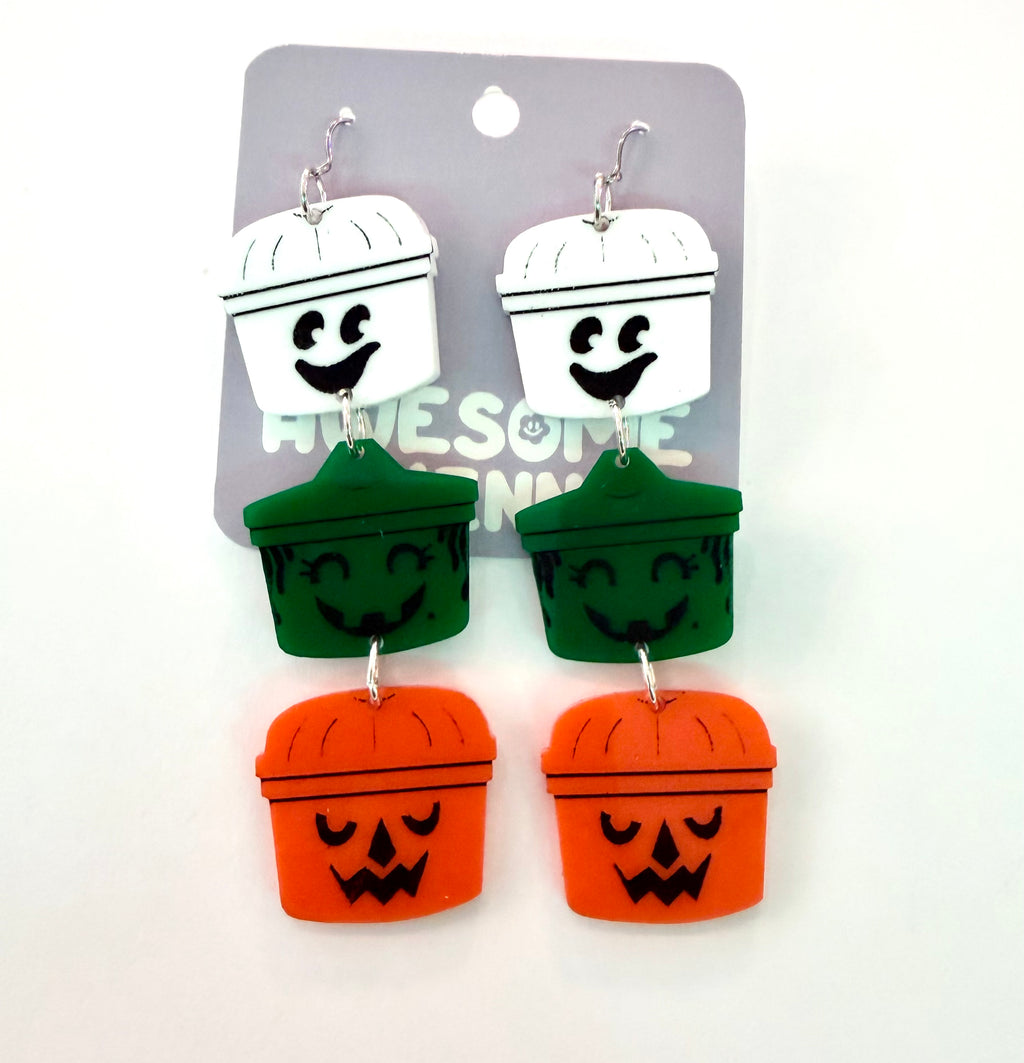 Awesome by Jenna - Halloween Treat Bucket Earrings