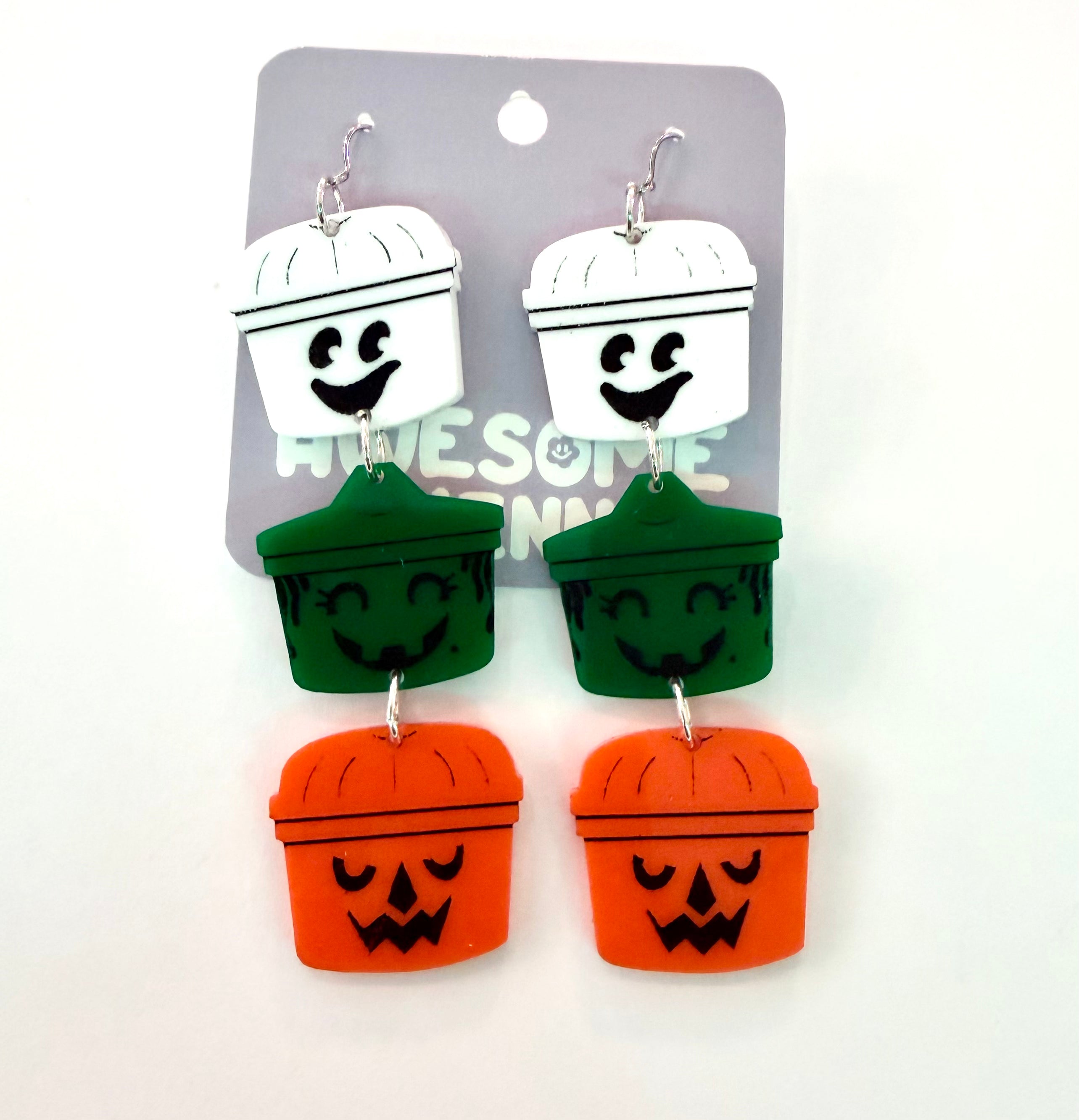 Awesome by Jenna - Halloween Treat Bucket Earrings