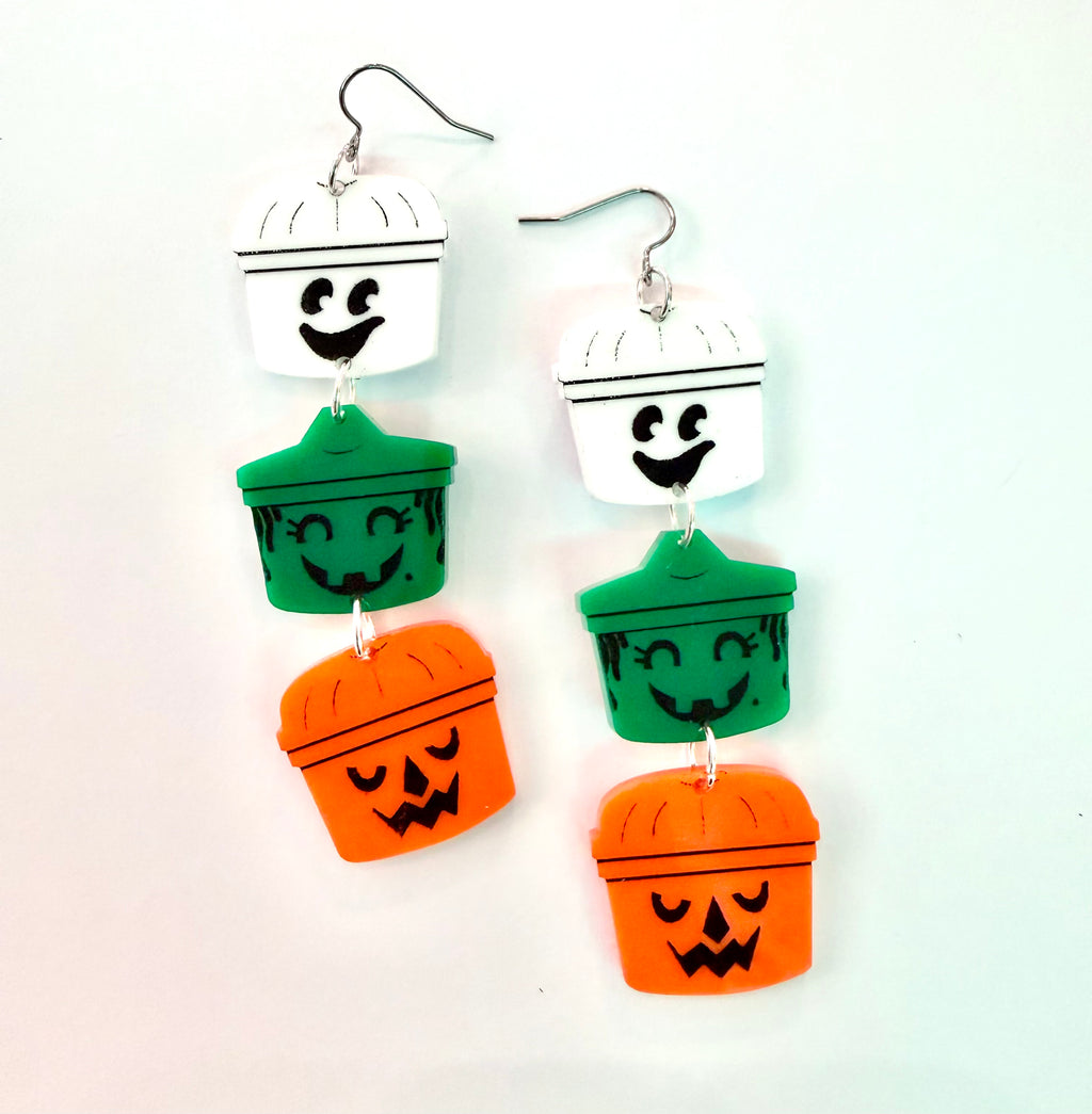 Awesome by Jenna - Halloween Treat Bucket Earrings