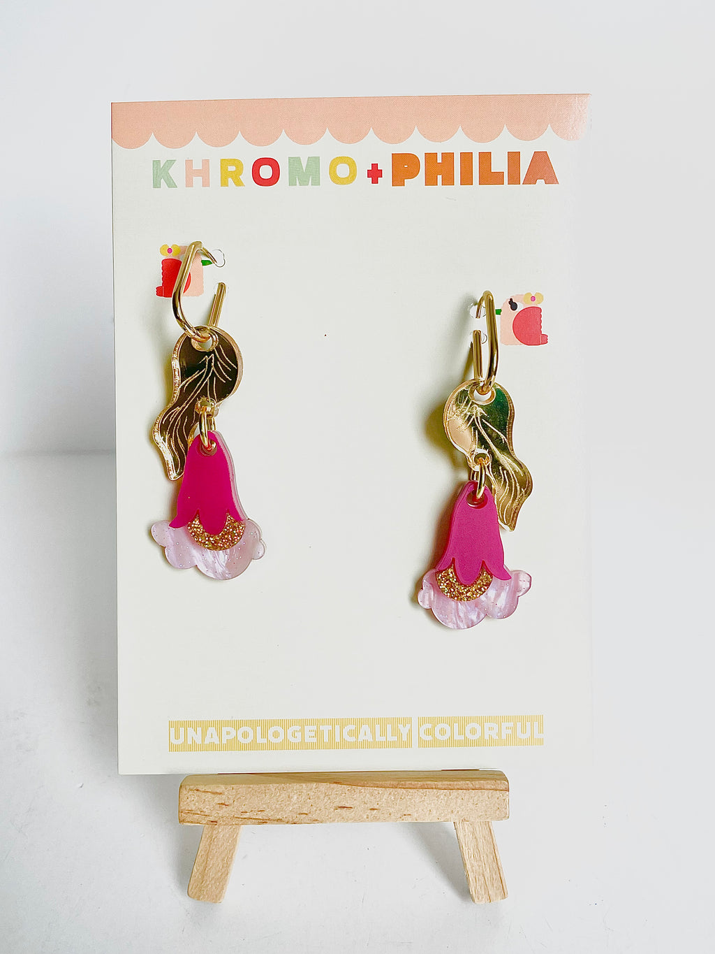 KHROMO+PHILIA - Sparkly Bell Flower Earrings