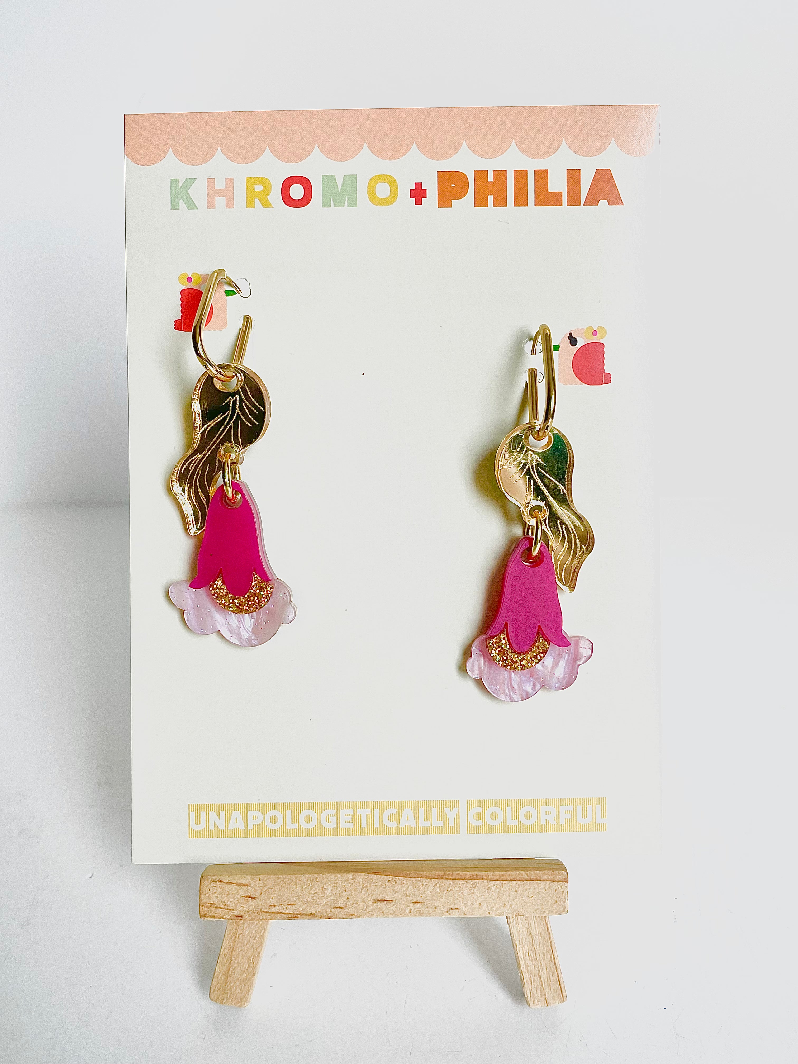 KHROMO+PHILIA - Sparkly Bell Flower Earrings