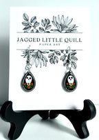 Jagged Little Quill - Spooky Paper Earrings