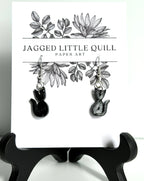Jagged Little Quill - Spooky Paper Earrings