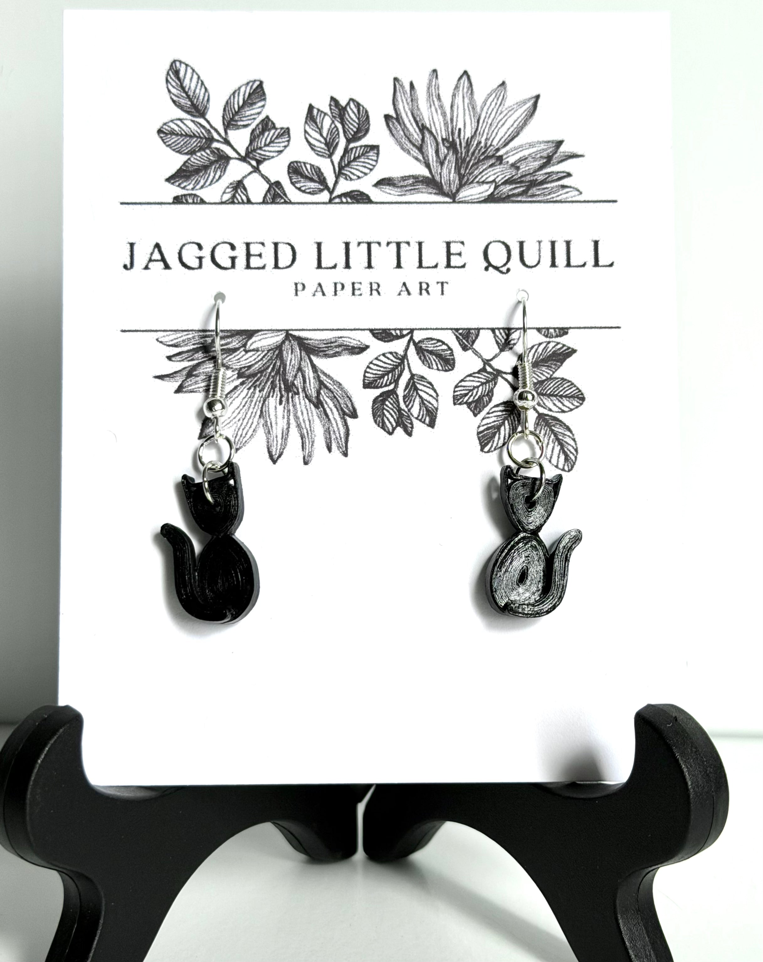 Jagged Little Quill - Spooky Paper Earrings