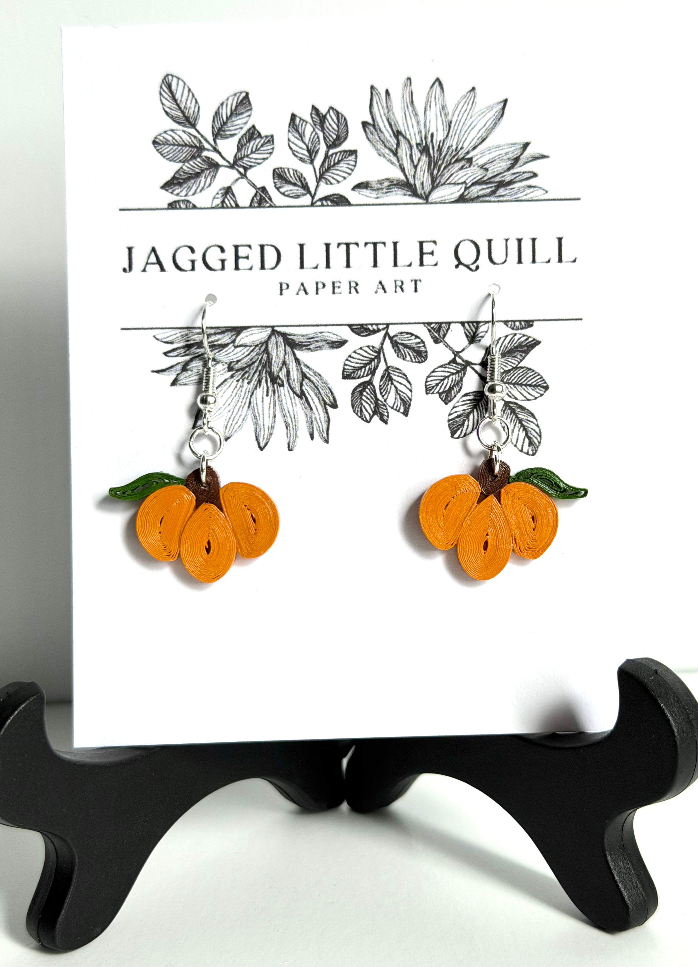 Jagged Little Quill - Spooky Paper Earrings