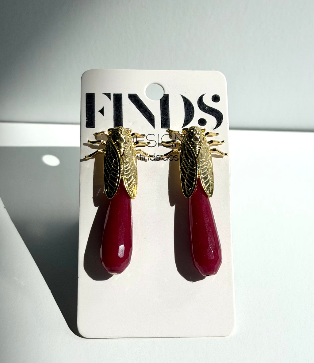 Finds Designs - Cicada Jem Earrings