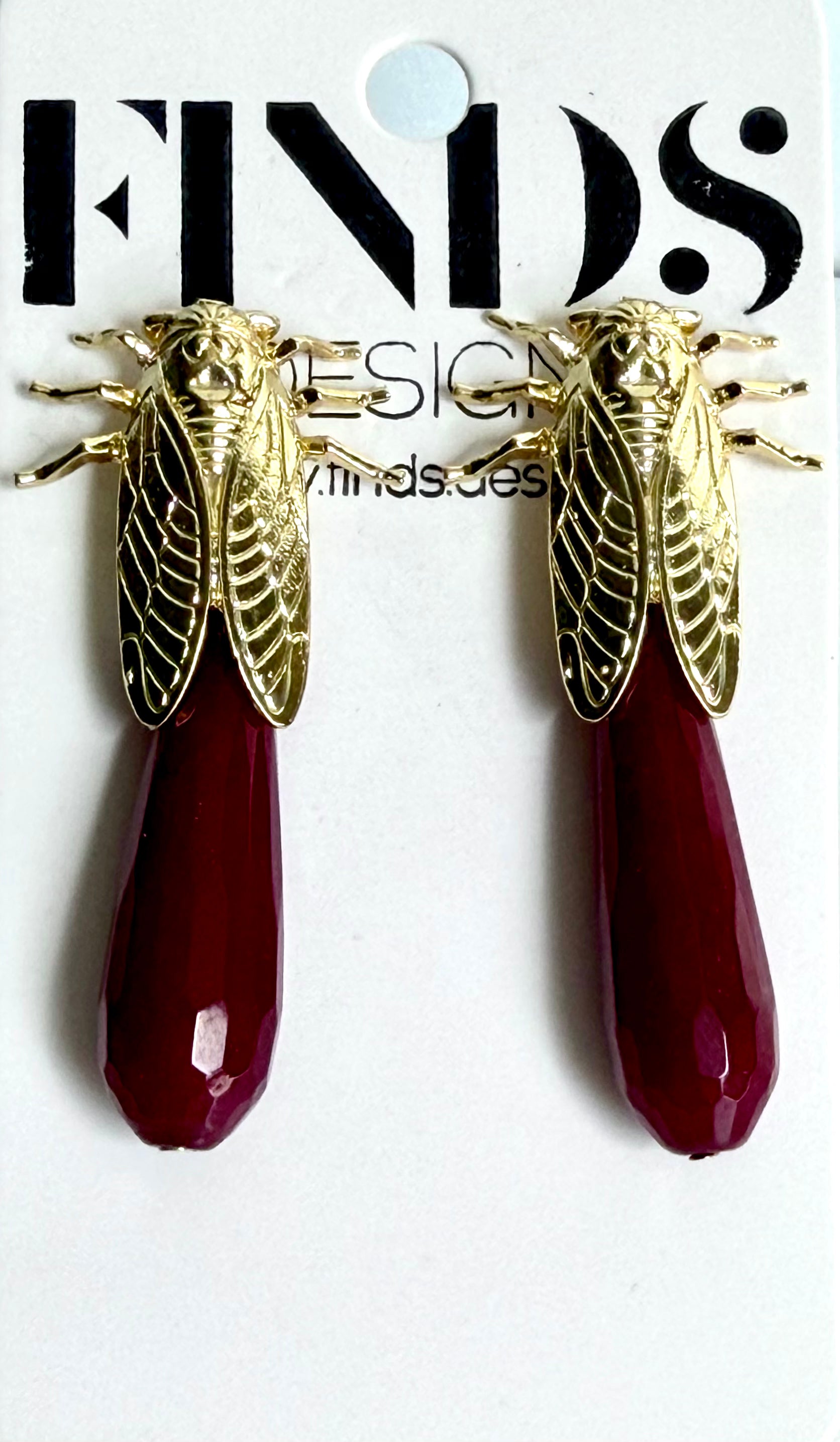 Finds Designs - Cicada Jem Earrings