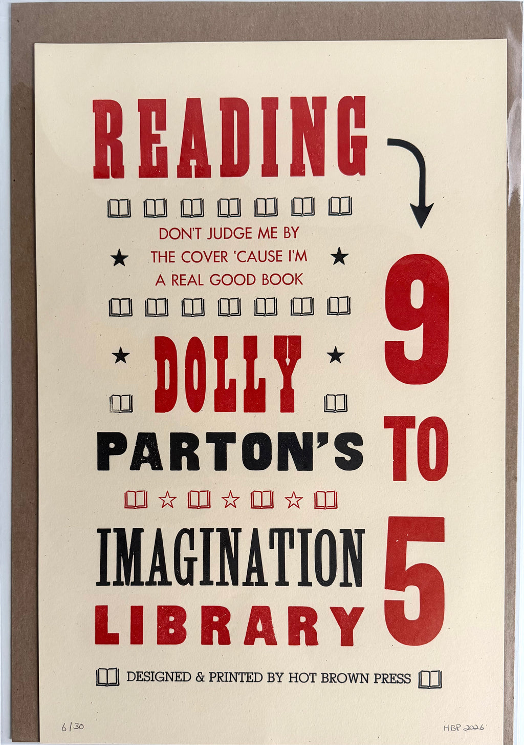 Hot Brown Press - Dolly Letterpress Print