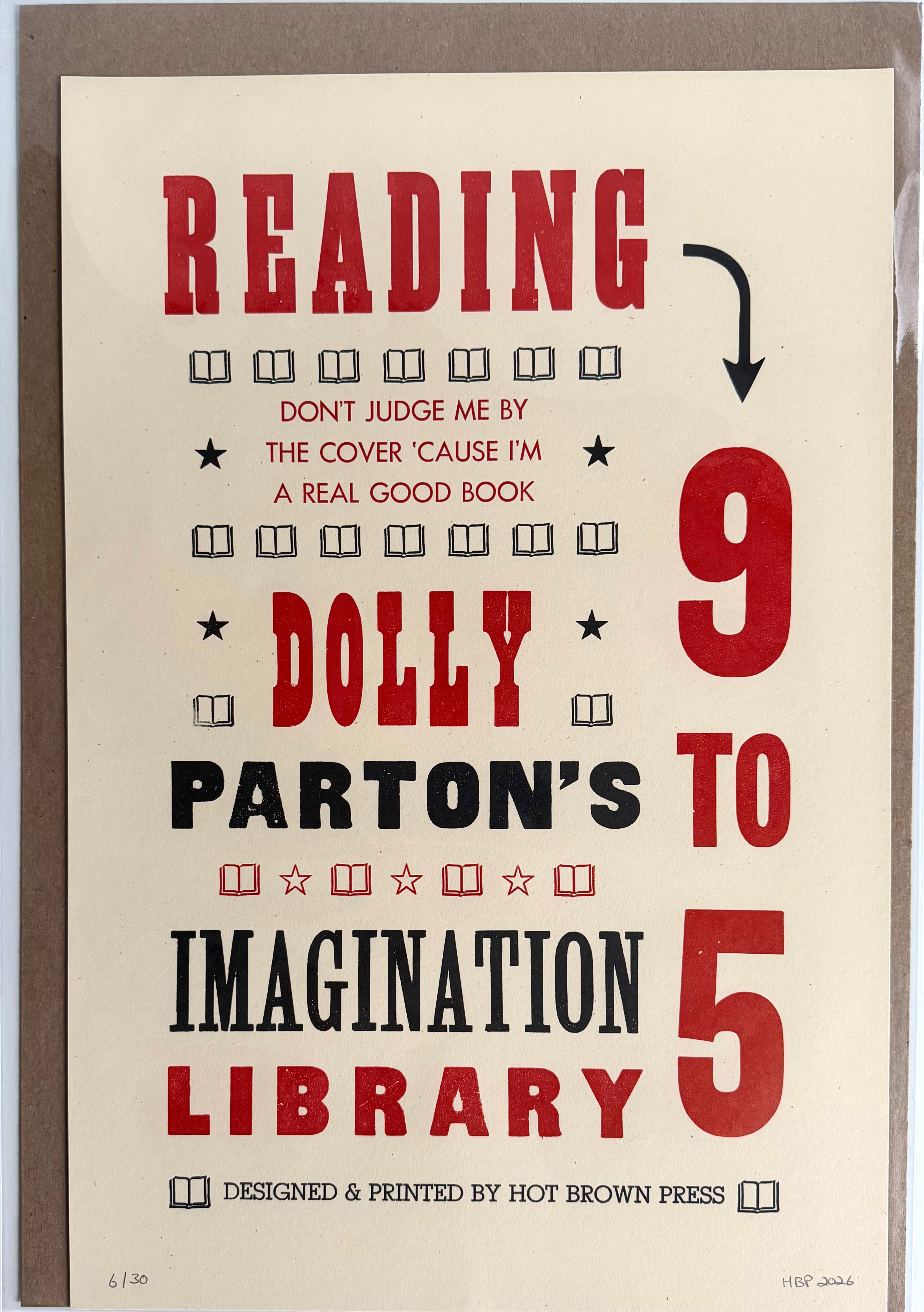 Hot Brown Press - Dolly Letterpress Print