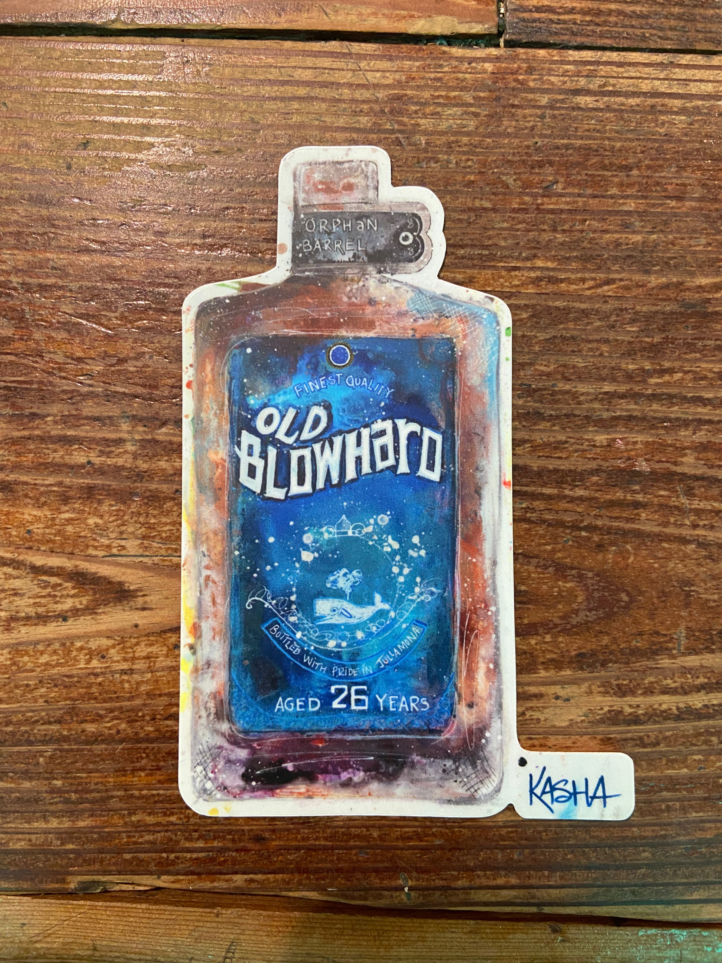 Kasha Ritter - Old Blowhard Bourbon Sticker
