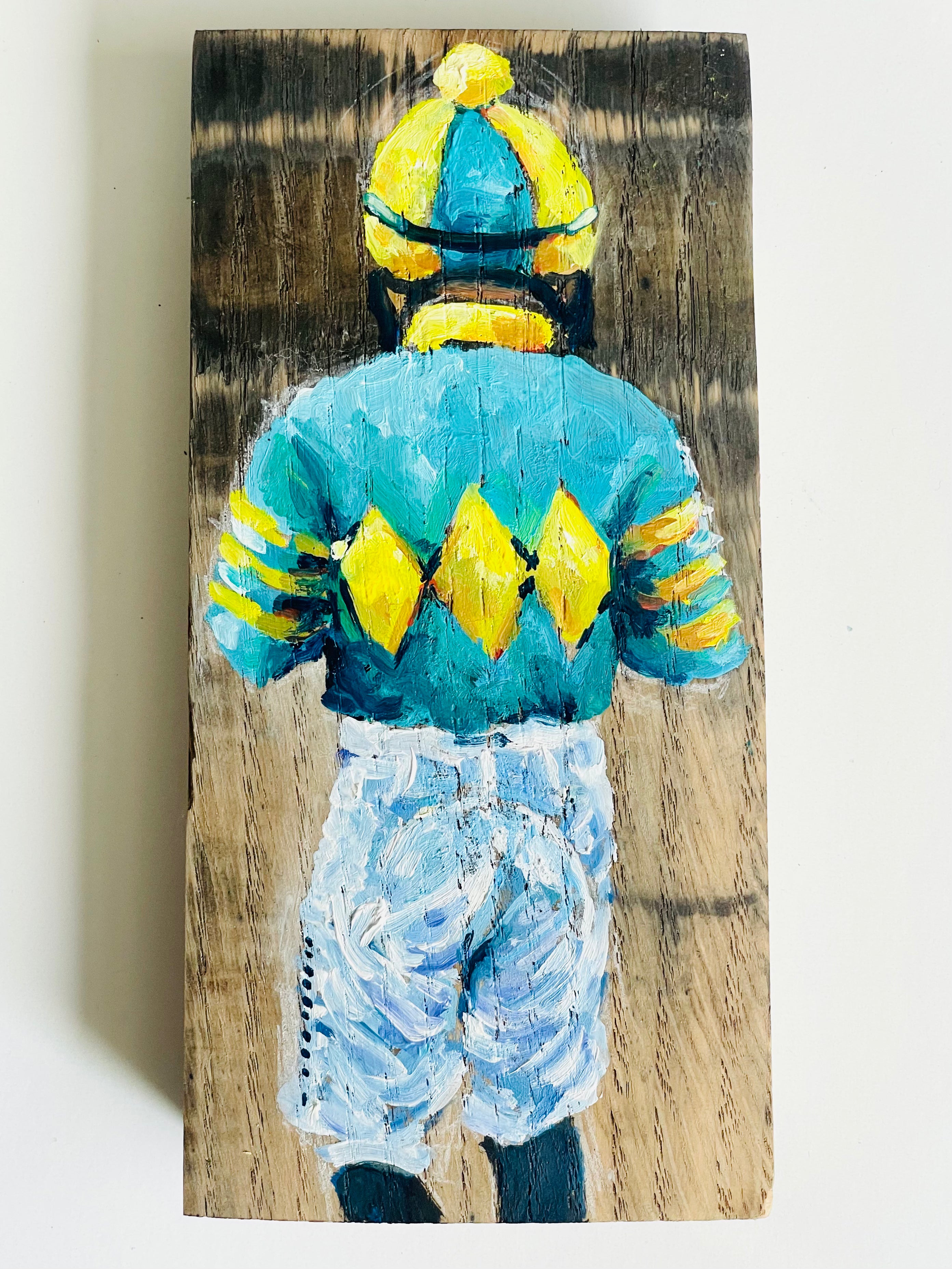 Susan Howe - Turquoise + Yellow Jockey Stave