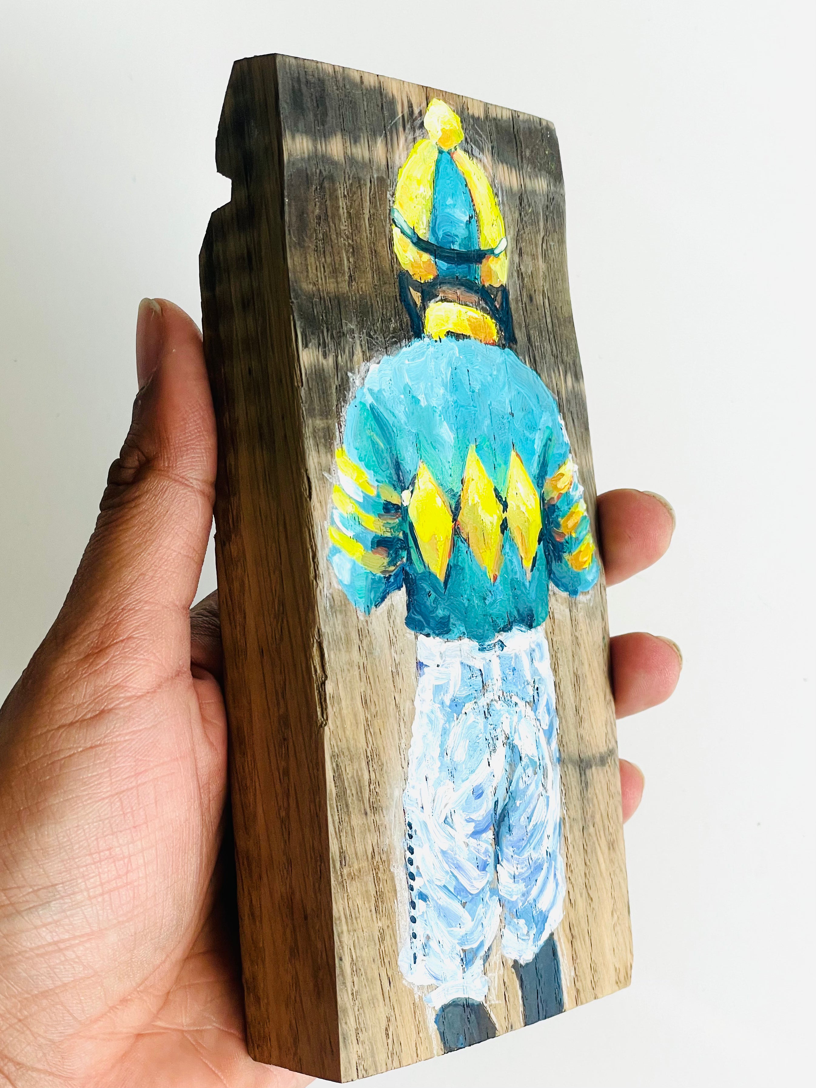 Susan Howe - Turquoise + Yellow Jockey Stave