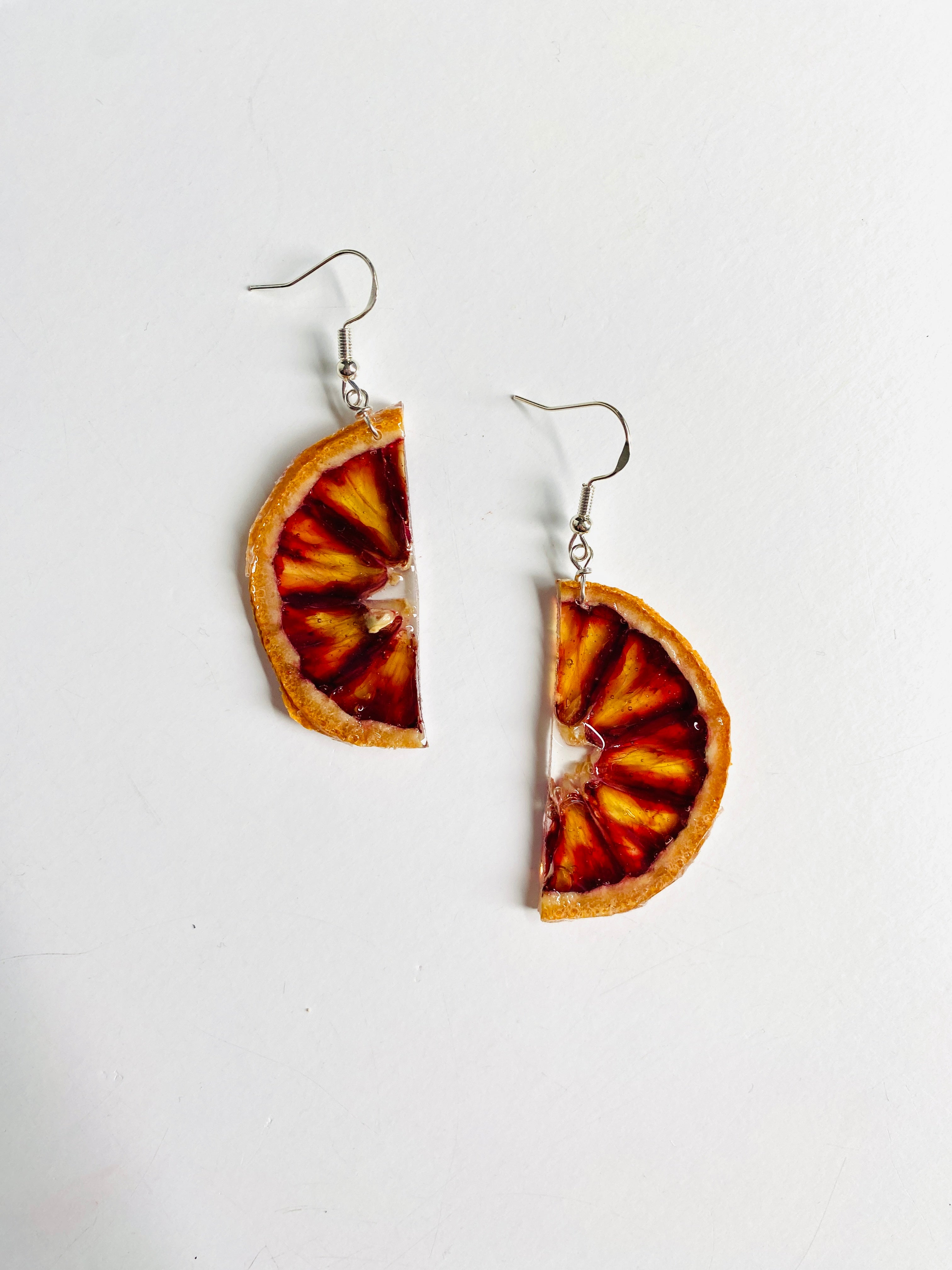Wild Organic- Sliced Blood Oranges Earrings