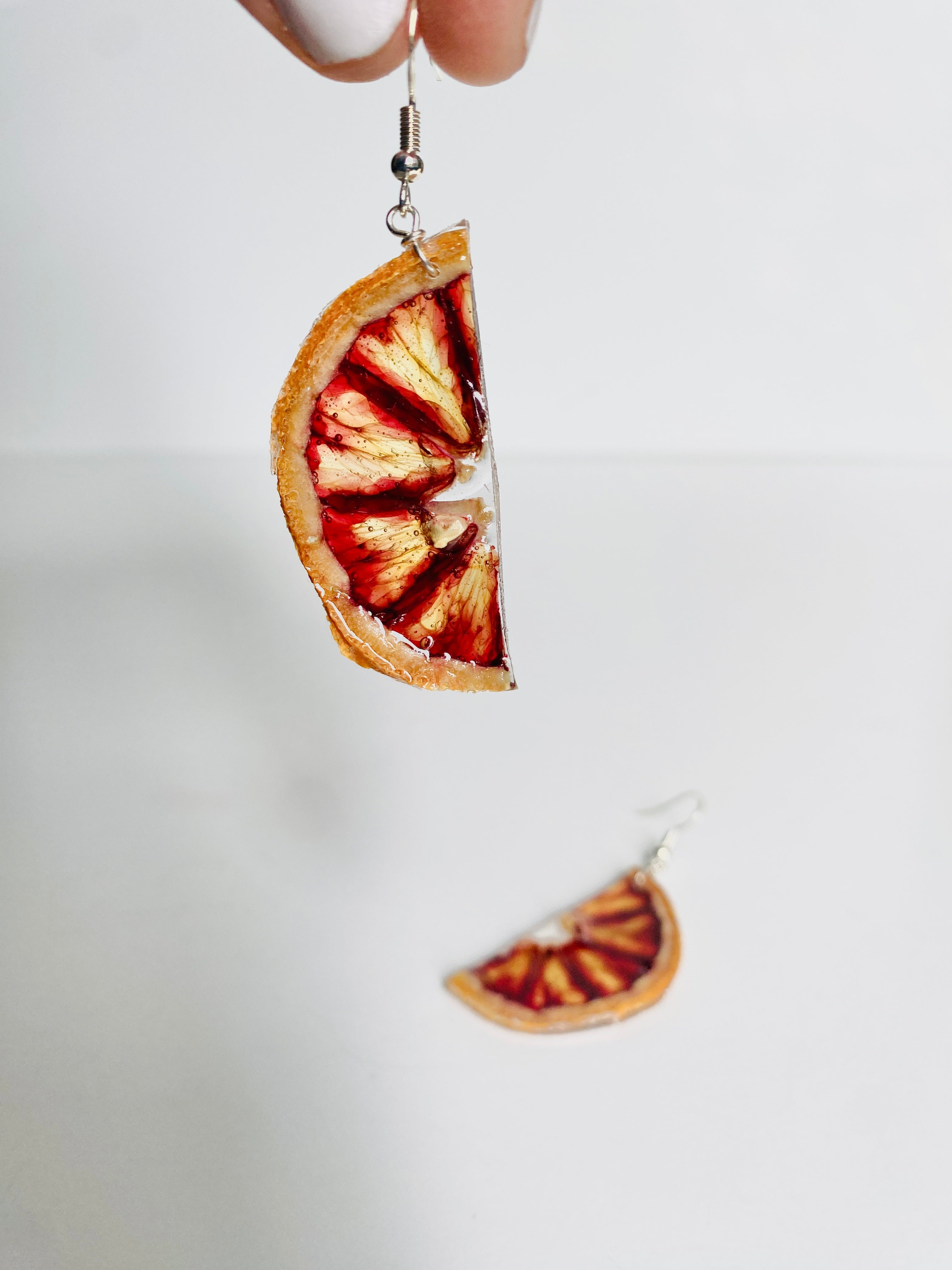 Wild Organic- Sliced Blood Oranges Earrings