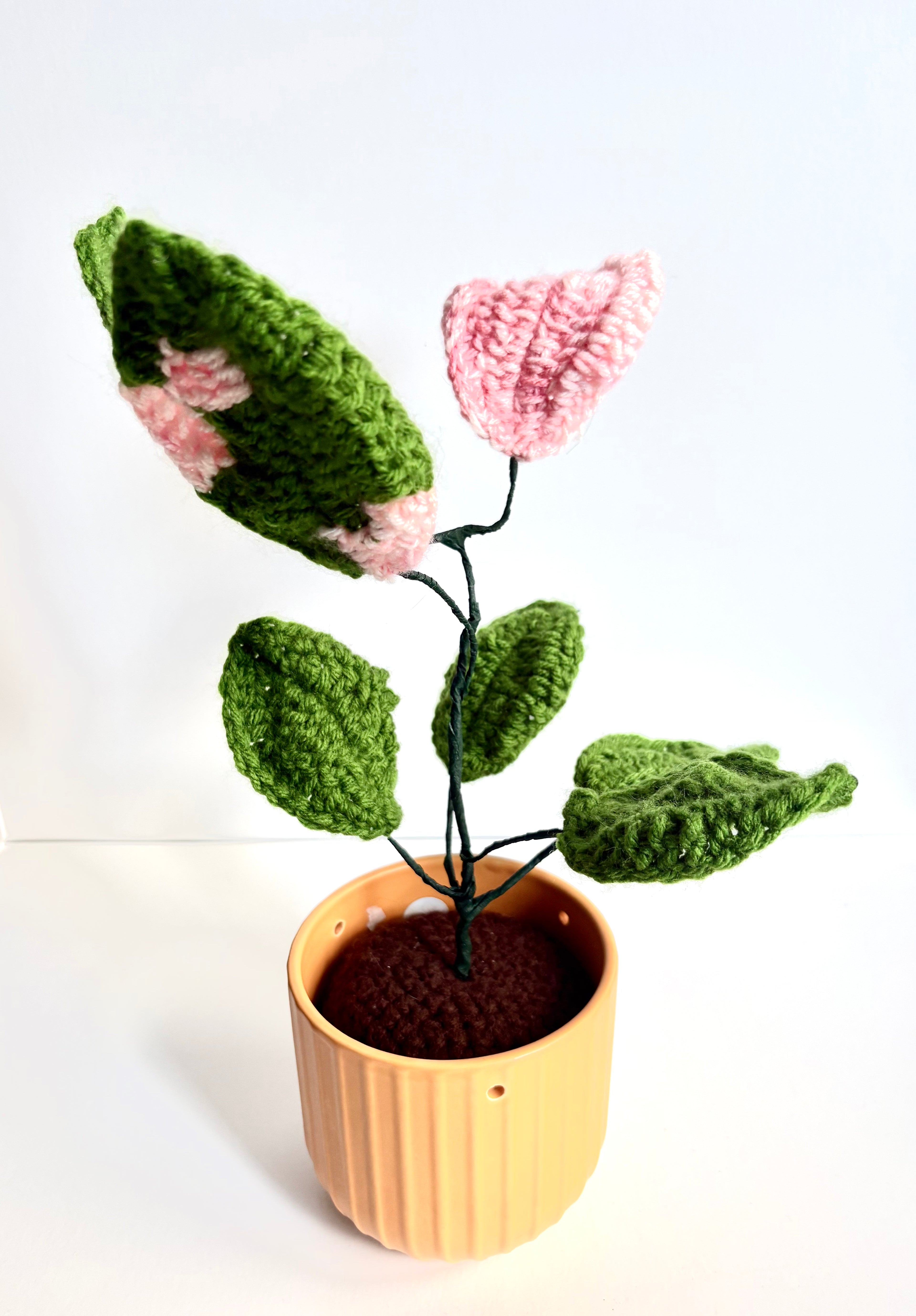 Cams Creations - Potted Crochet Pink Princess Plant