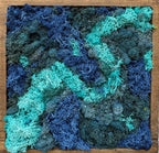 Imani Burns - Blue Square Moss Art