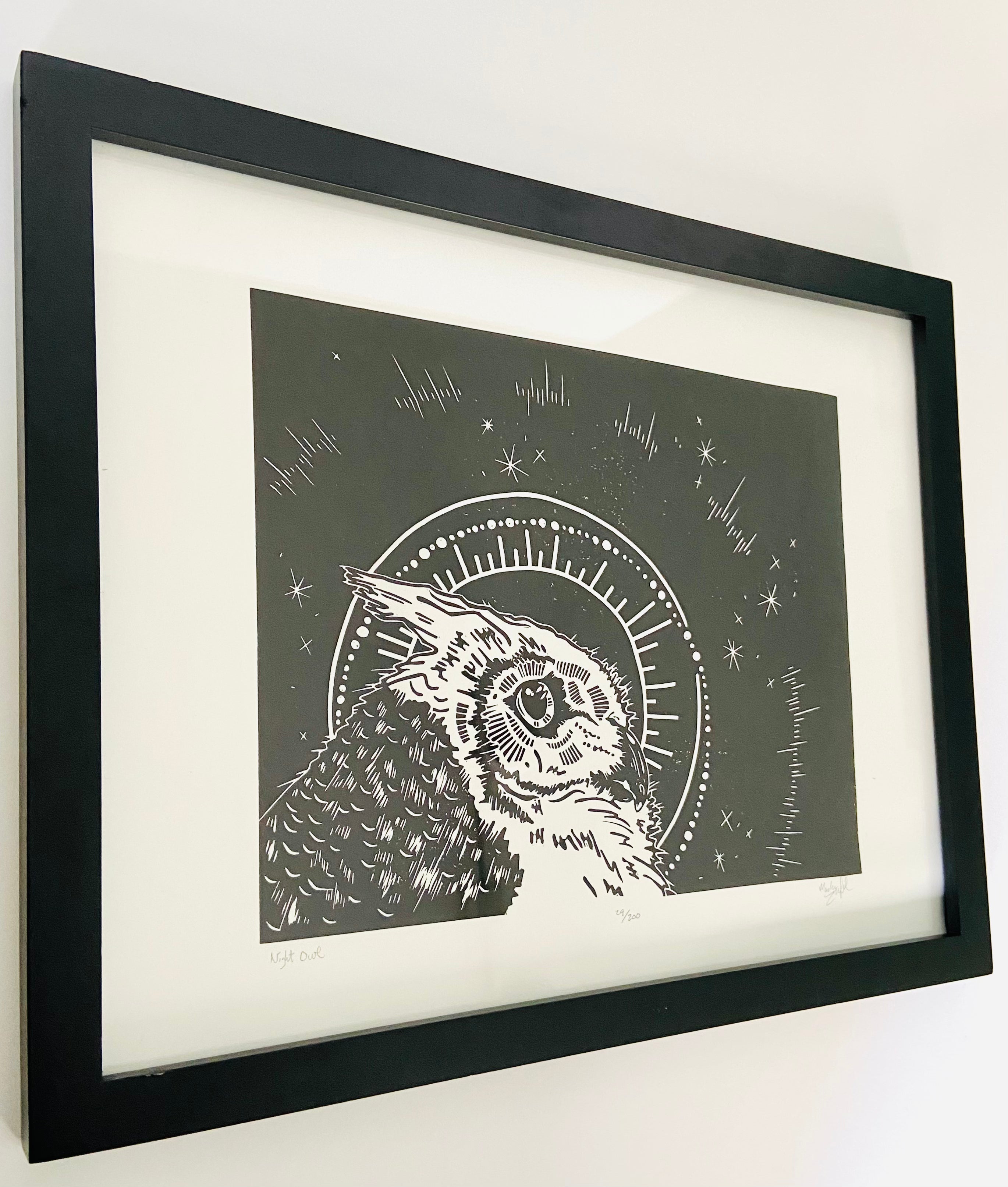 Fox Grove Art - Framed Night Owl