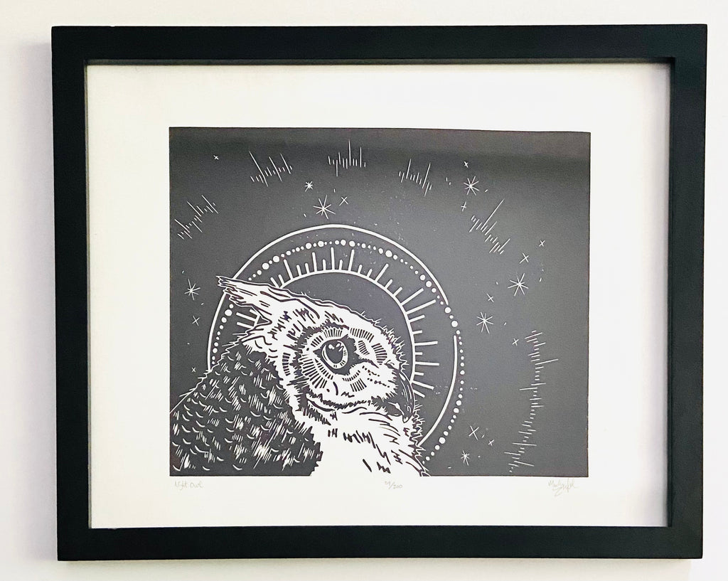 Fox Grove Art - Framed Night Owl