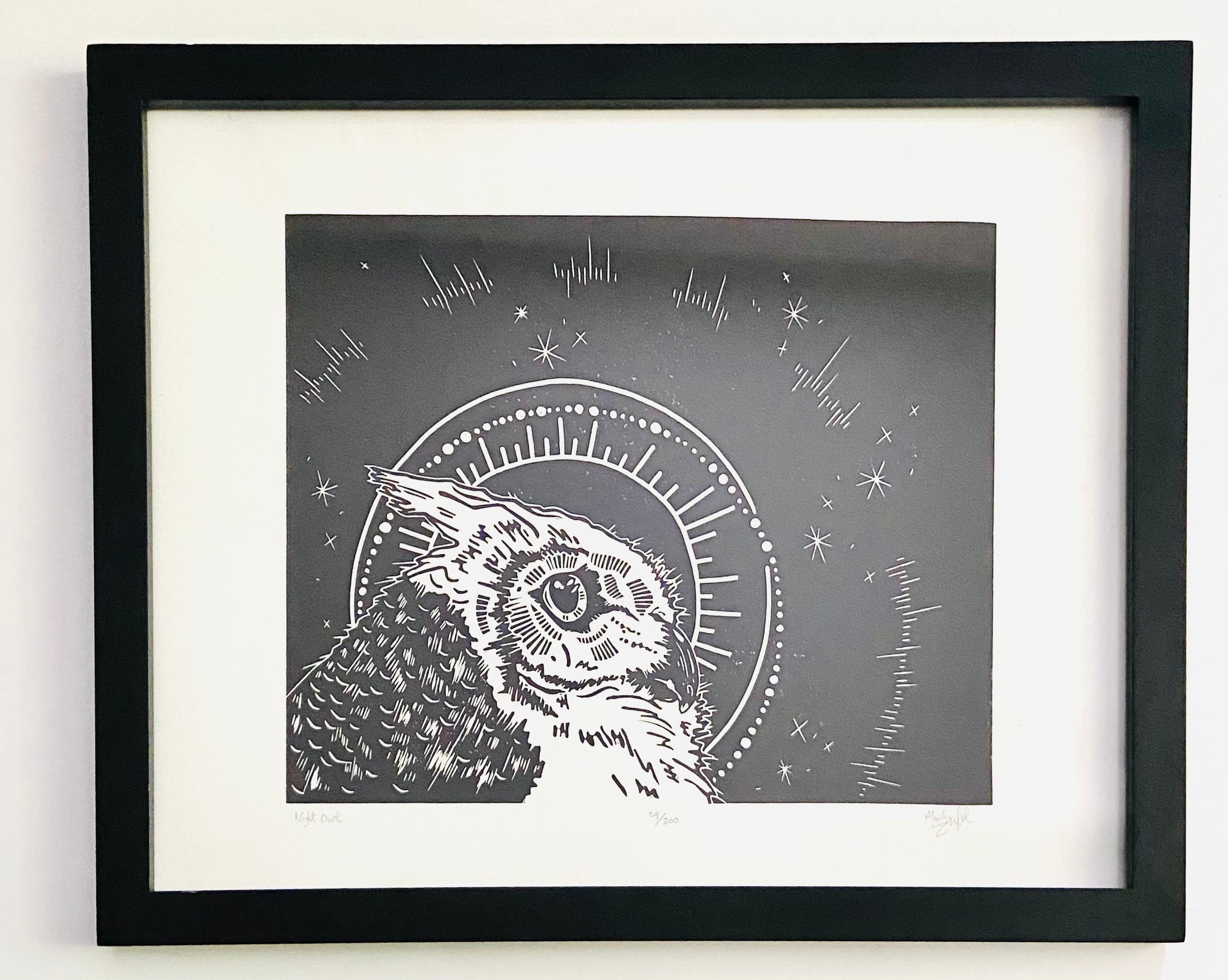 Fox Grove Art - Framed Night Owl