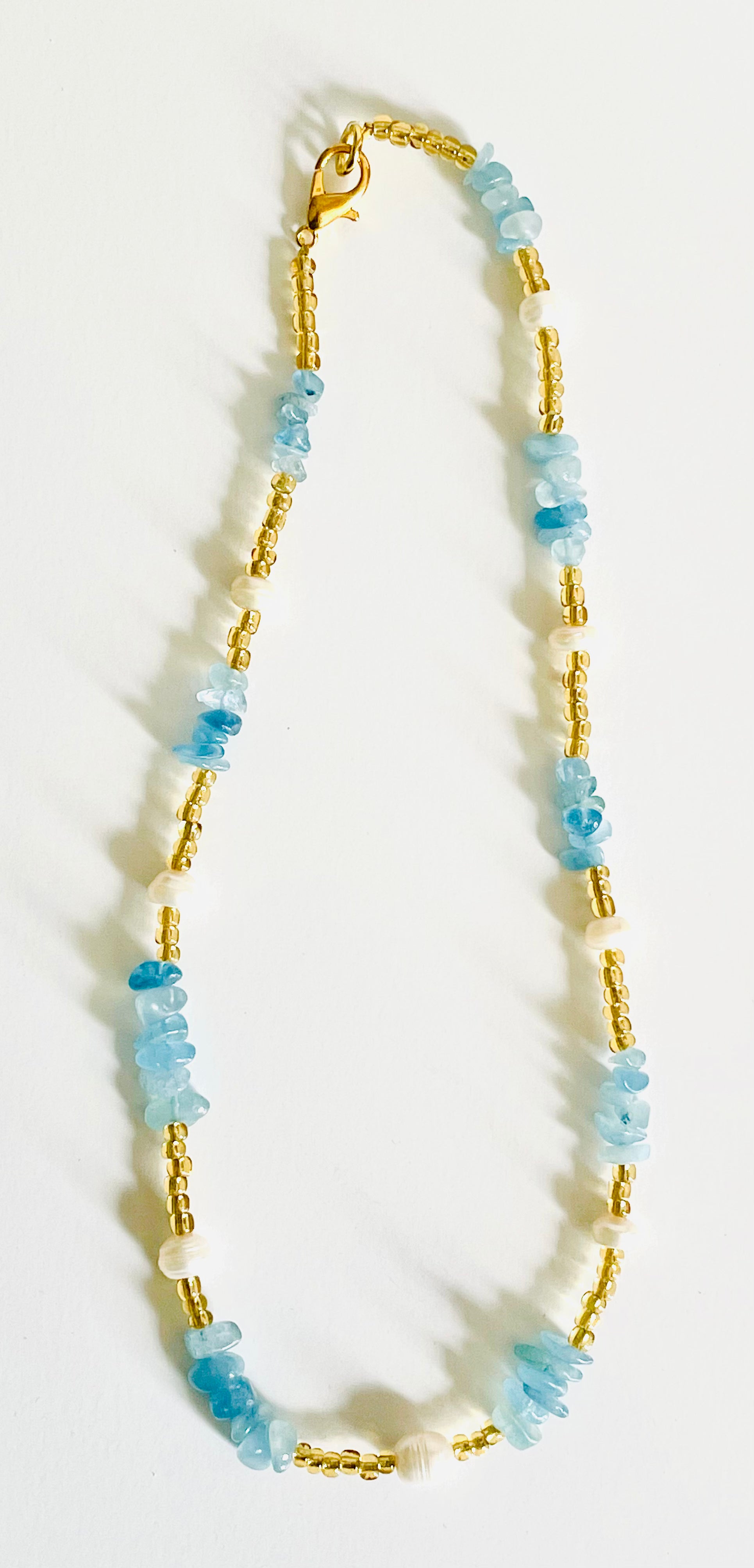 S.P.E.K.tactular Design$ - Aquamarine Layer Necklace
