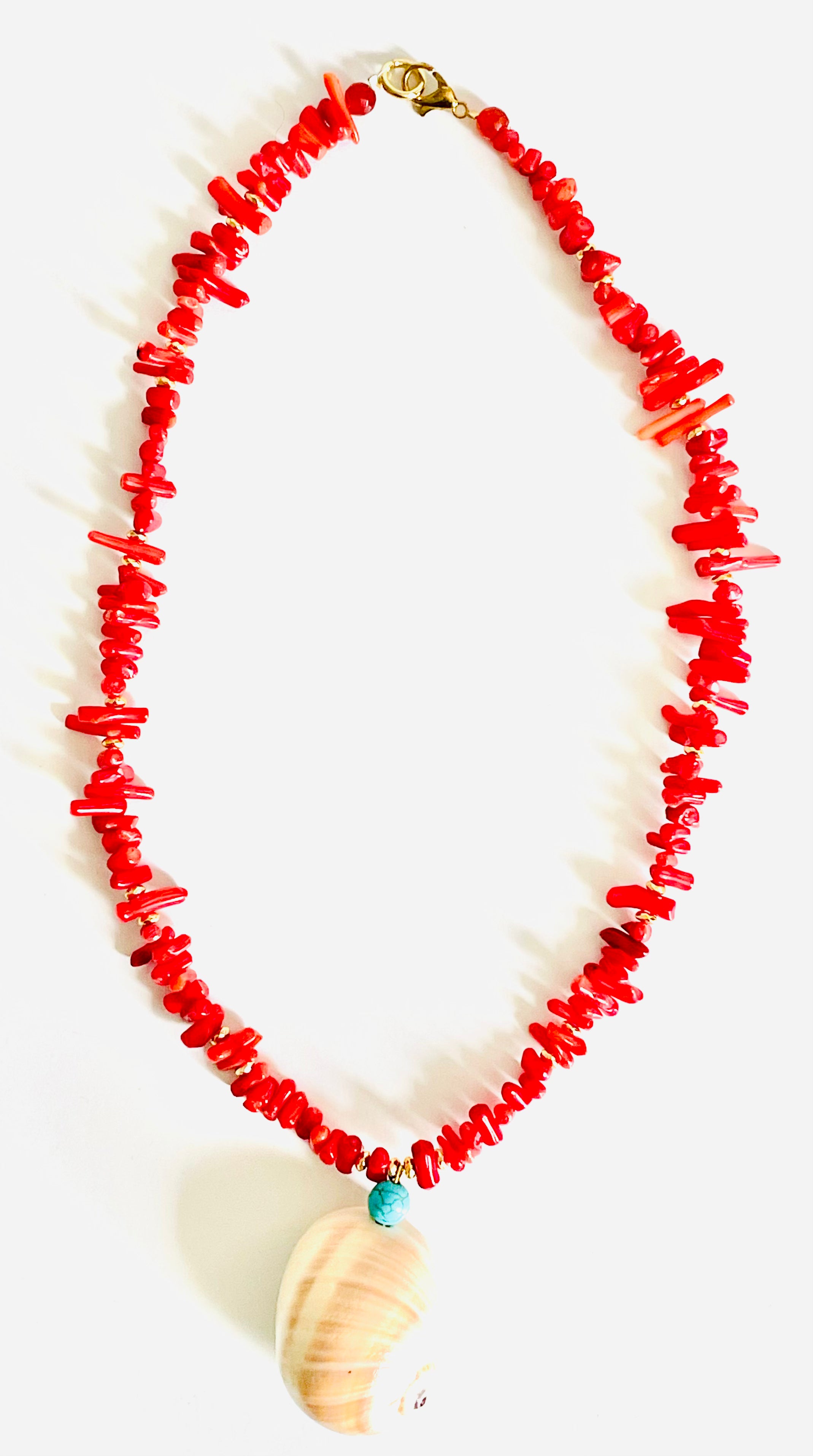 S.P.E.K.tactular Design$ - Coral Shell Necklace