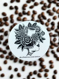 Tonia Raye Tattoo - Mug Head Sticker