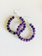 Love Is A Seed - Amethyst Hoop