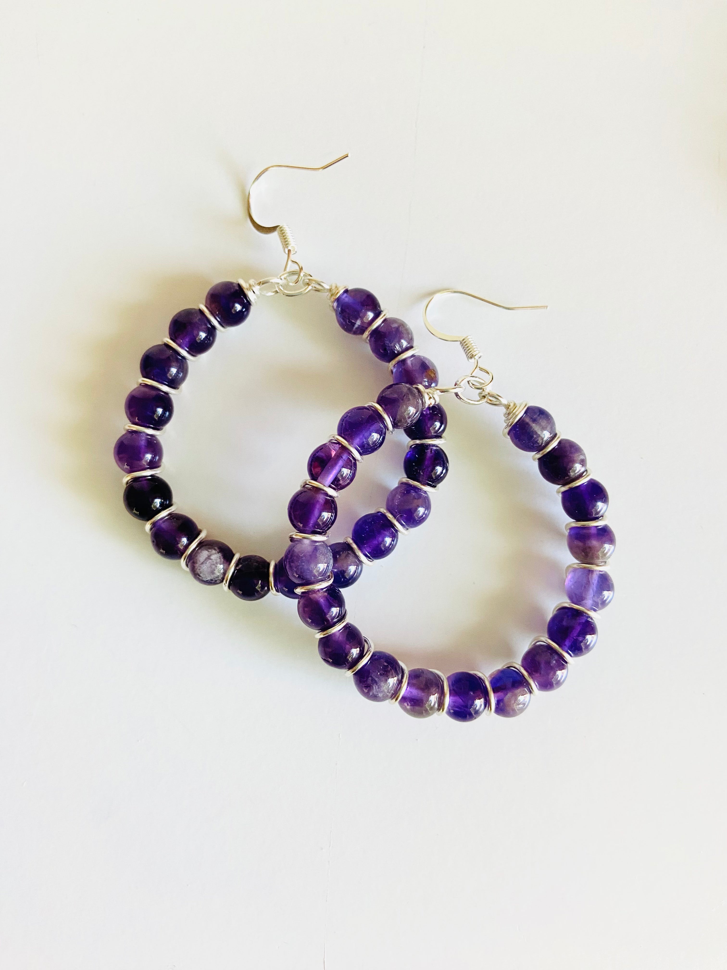 Love Is A Seed - Amethyst Hoop