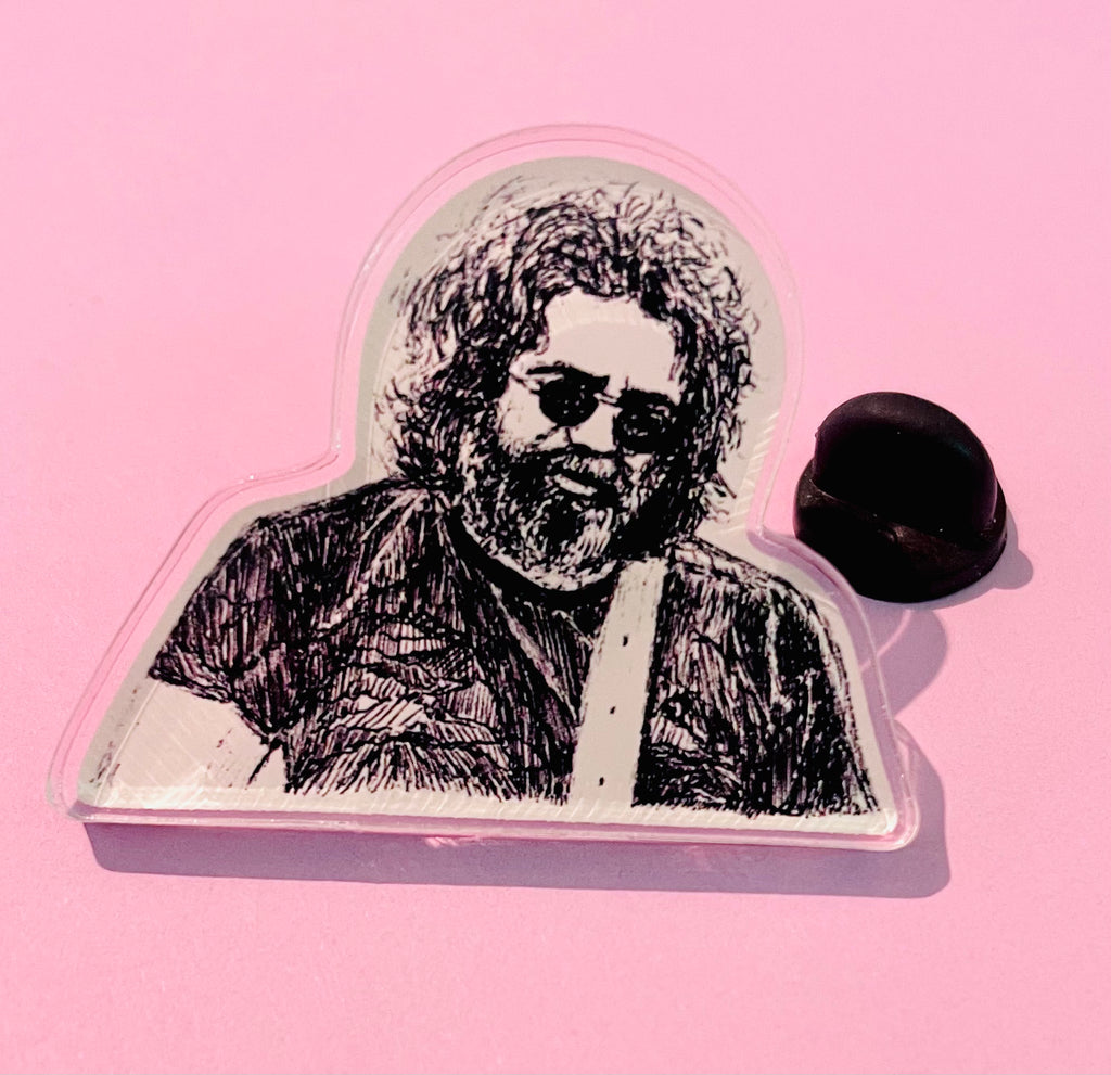 Maya Joy- Jerry Garcia Acrylic Pin