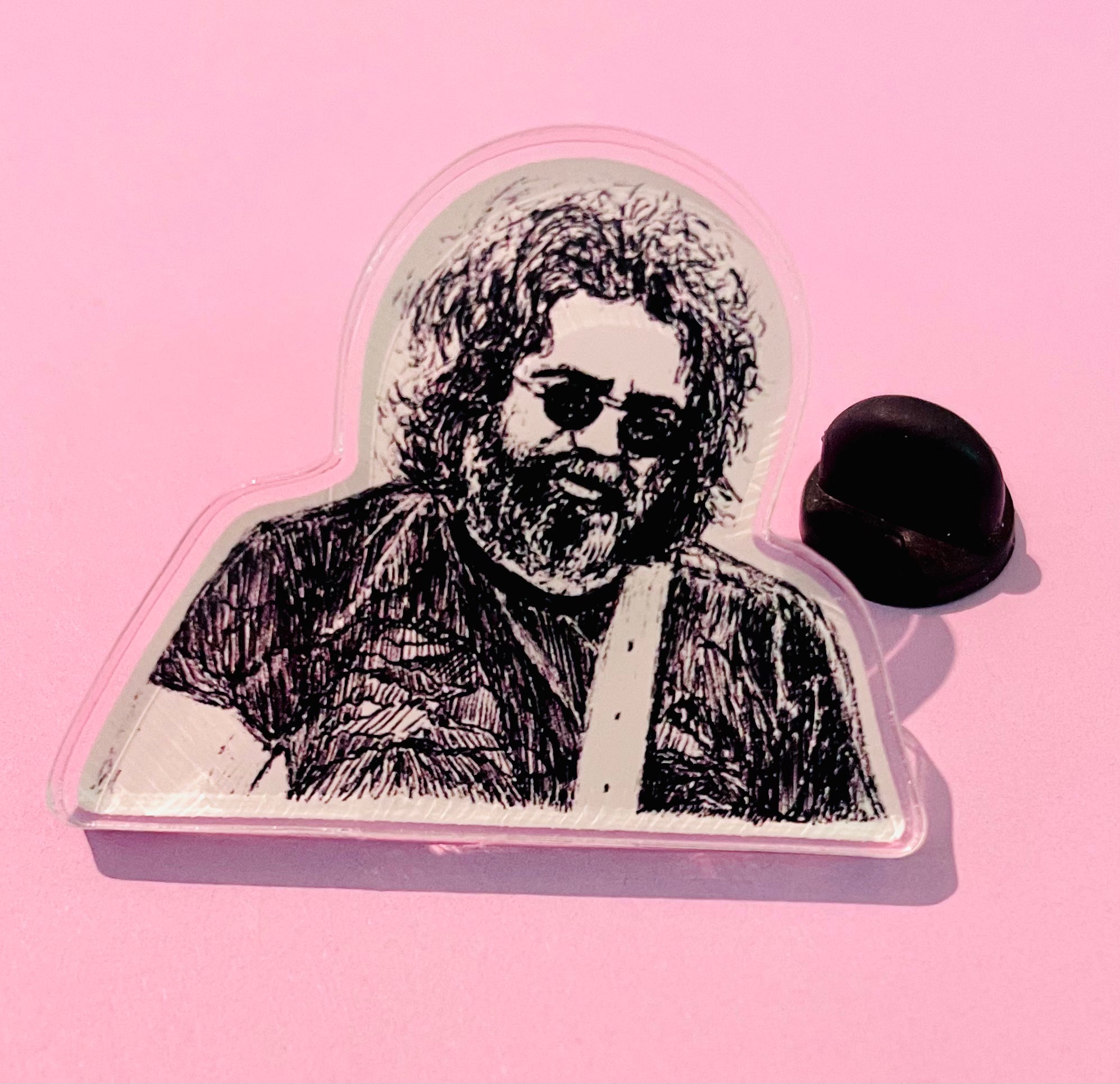 Maya Joy- Jerry Garcia Acrylic Pin