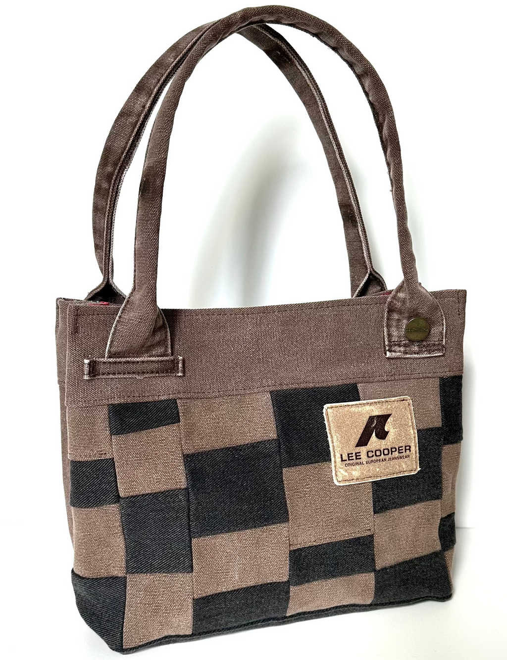 Indigo Upcycled - Black/Brown Patchwork Bag