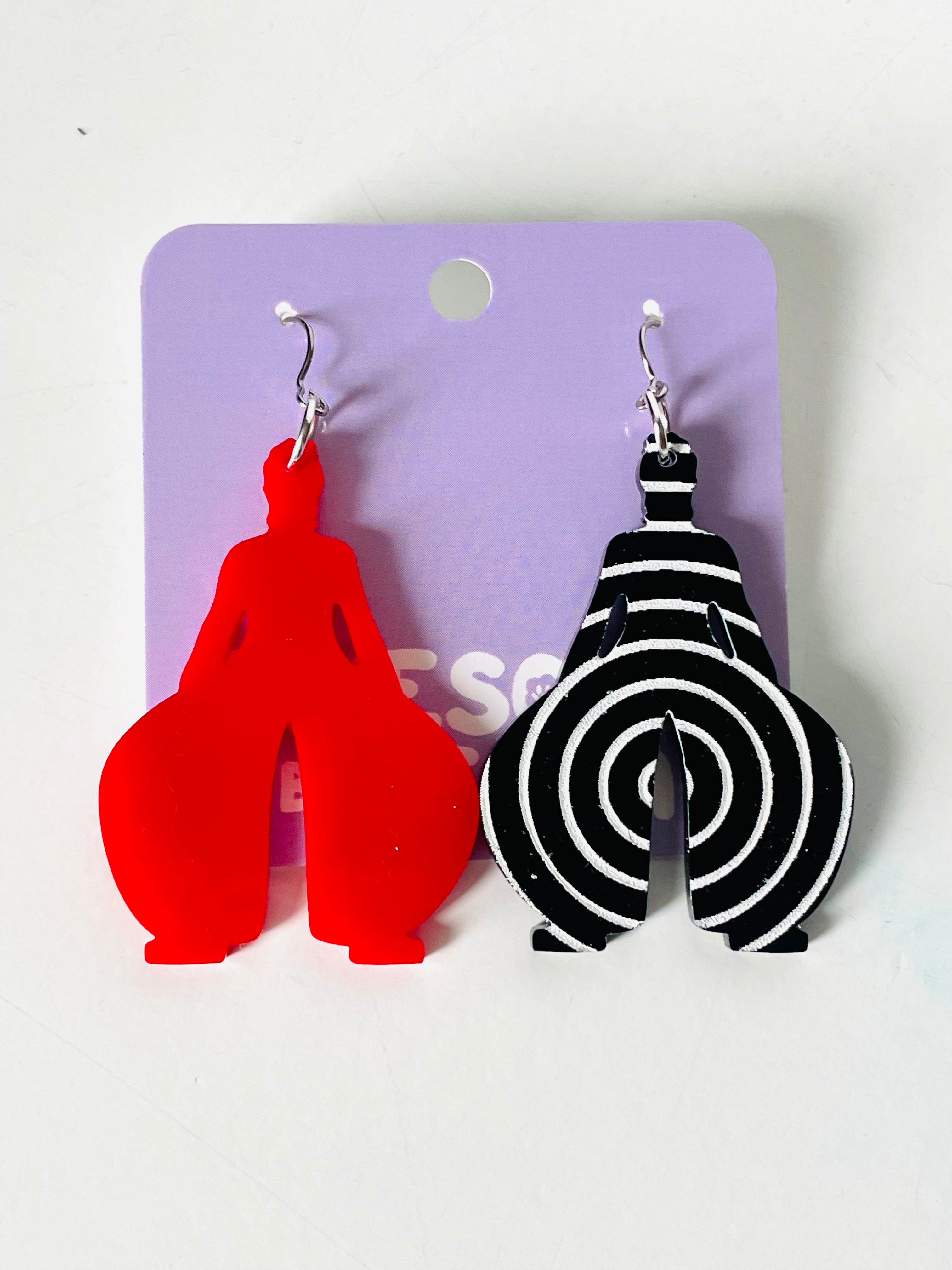 Awesome by Jenna - Acrylic Bowie Earrings