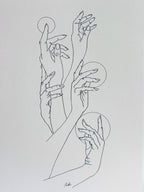 Rachel René - Five Hands Print